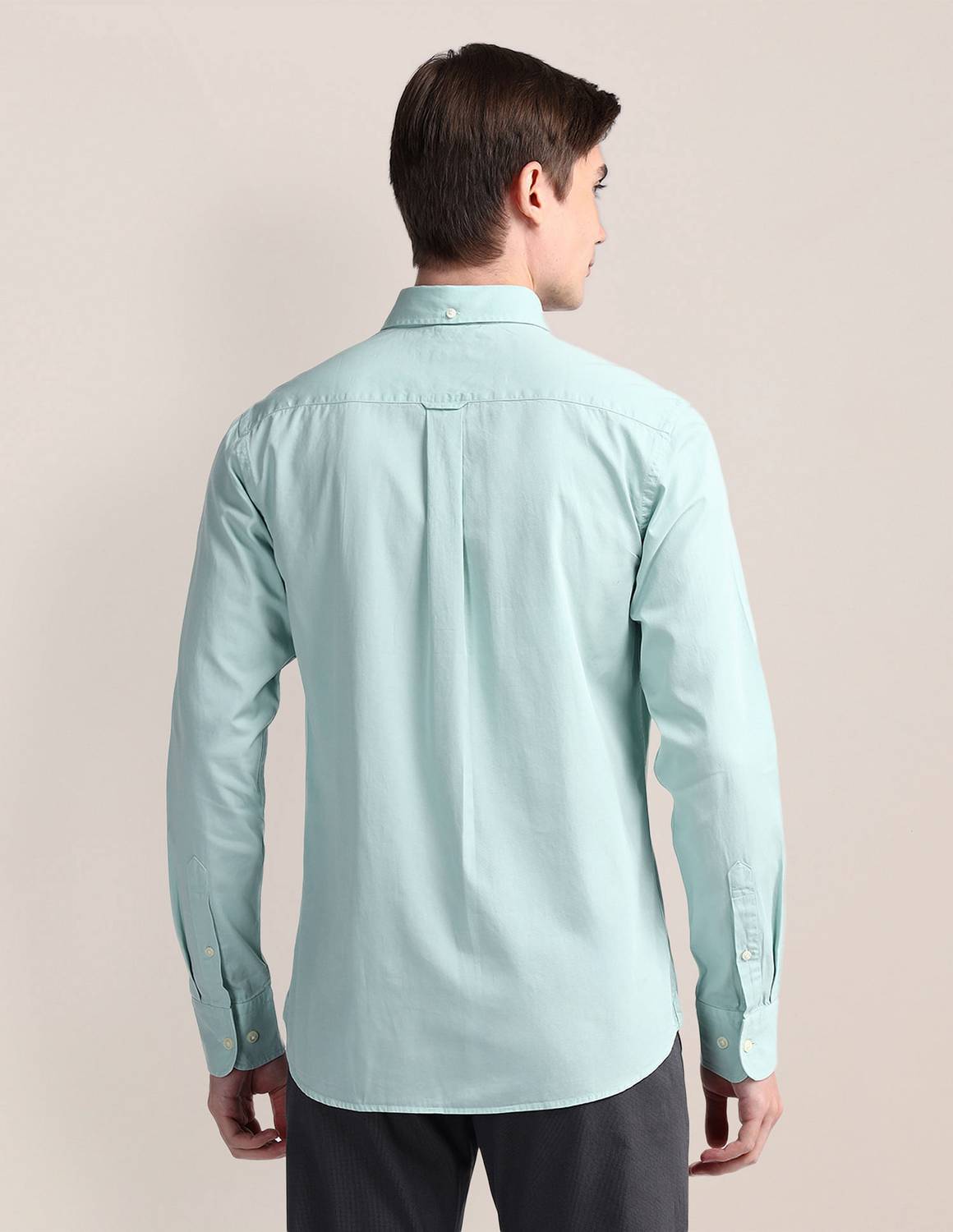 U.S. POLO ASSN. Men Solid Blue Shirt - Image 4