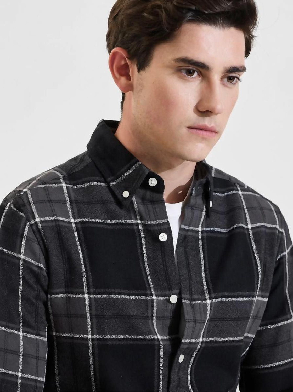 Image of RODEIZ Men Striped Casual Black Shirt