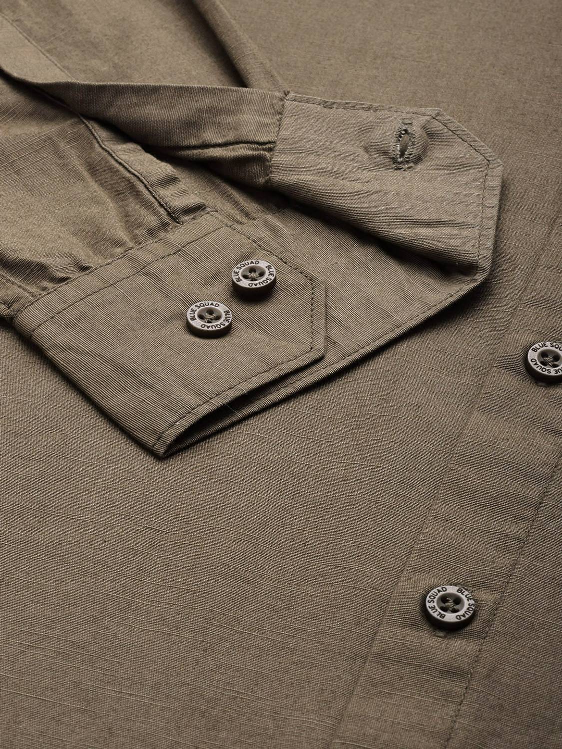 Blue Squad Men's Brown Solid Casual Shirt - Image 5