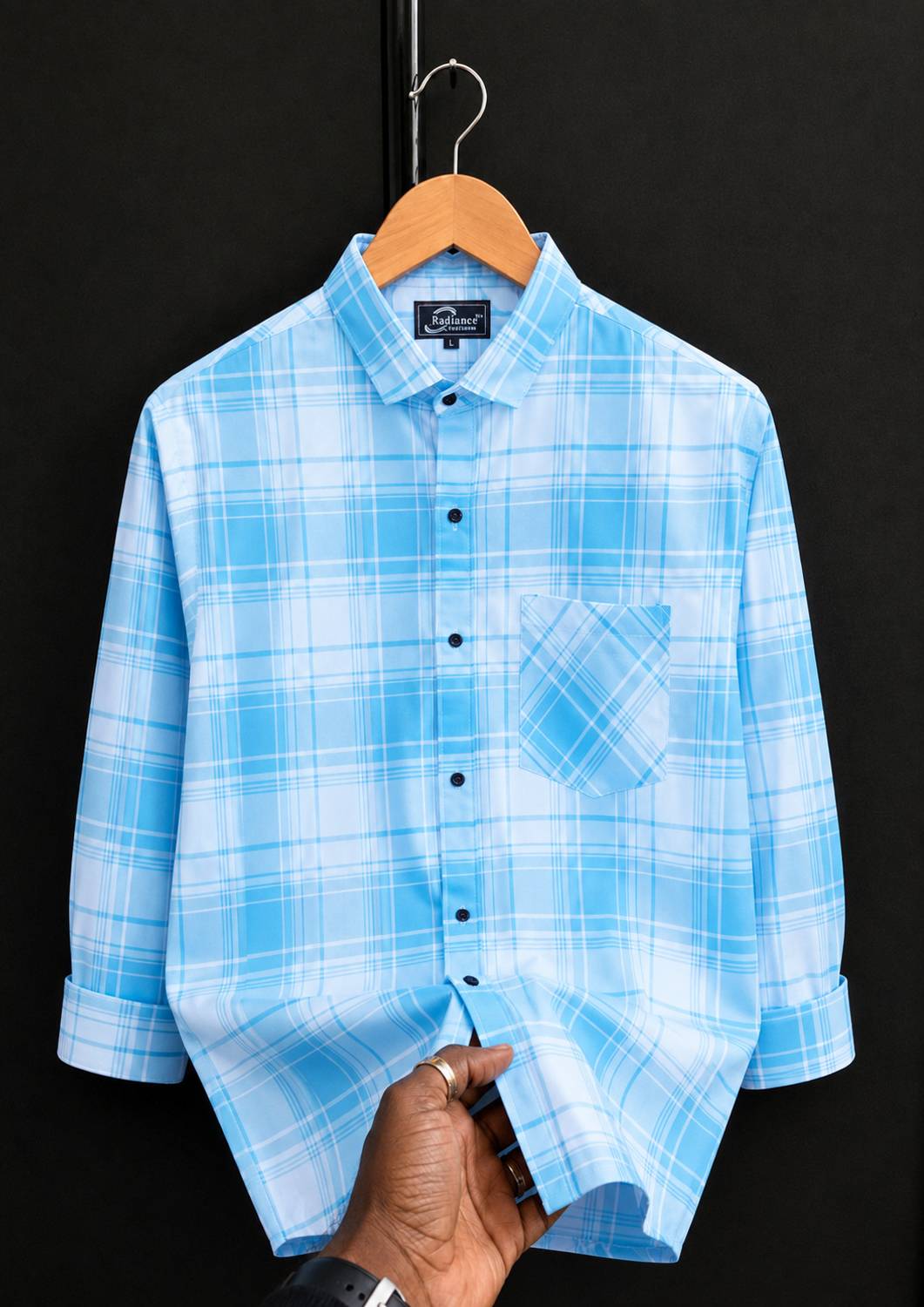 Radiance Creation Men's Regular Fit Checkered Casual Shirt - Image 2
