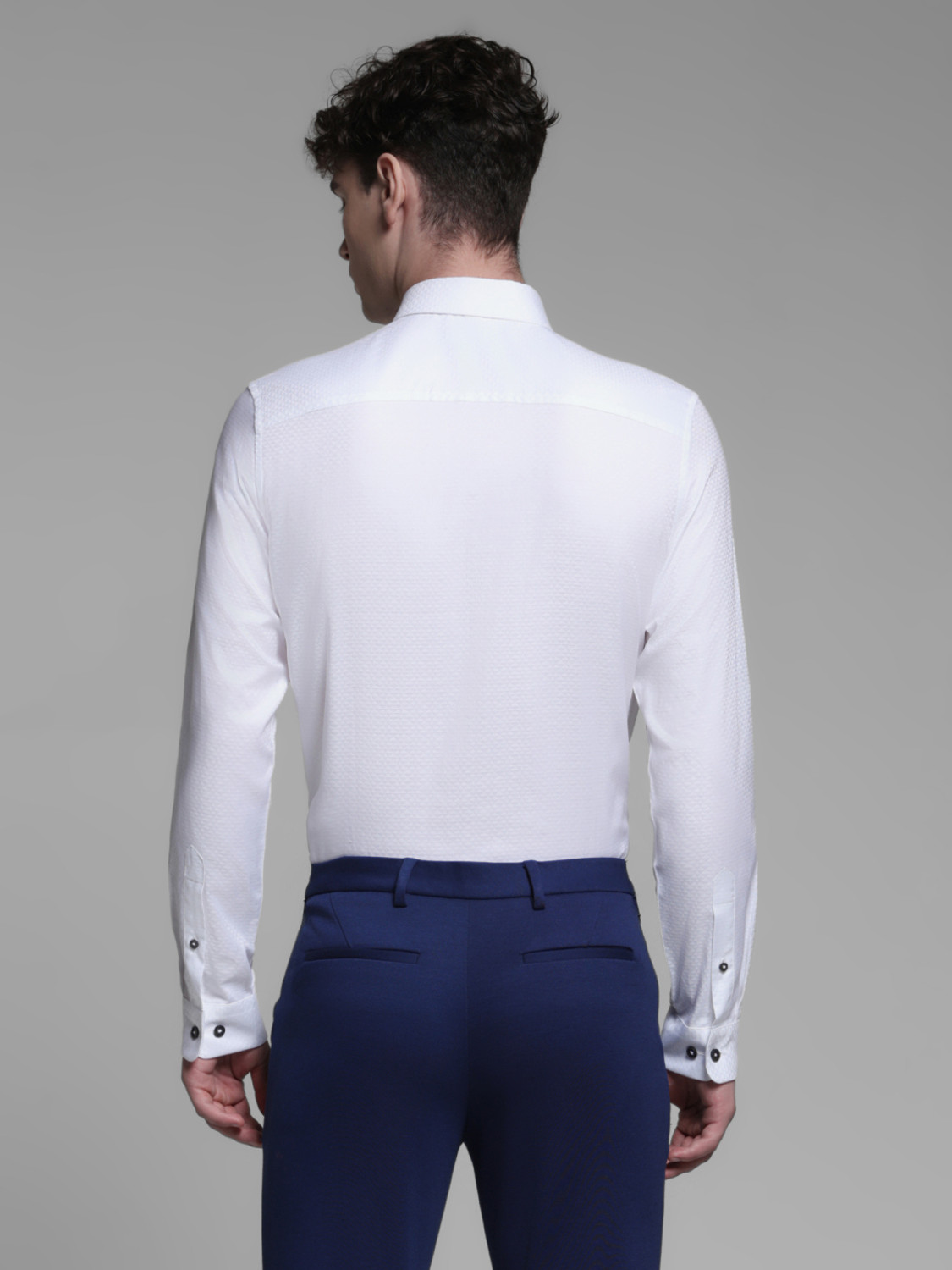 Image of JACK & JONES Men Solid Casual White Shirt
