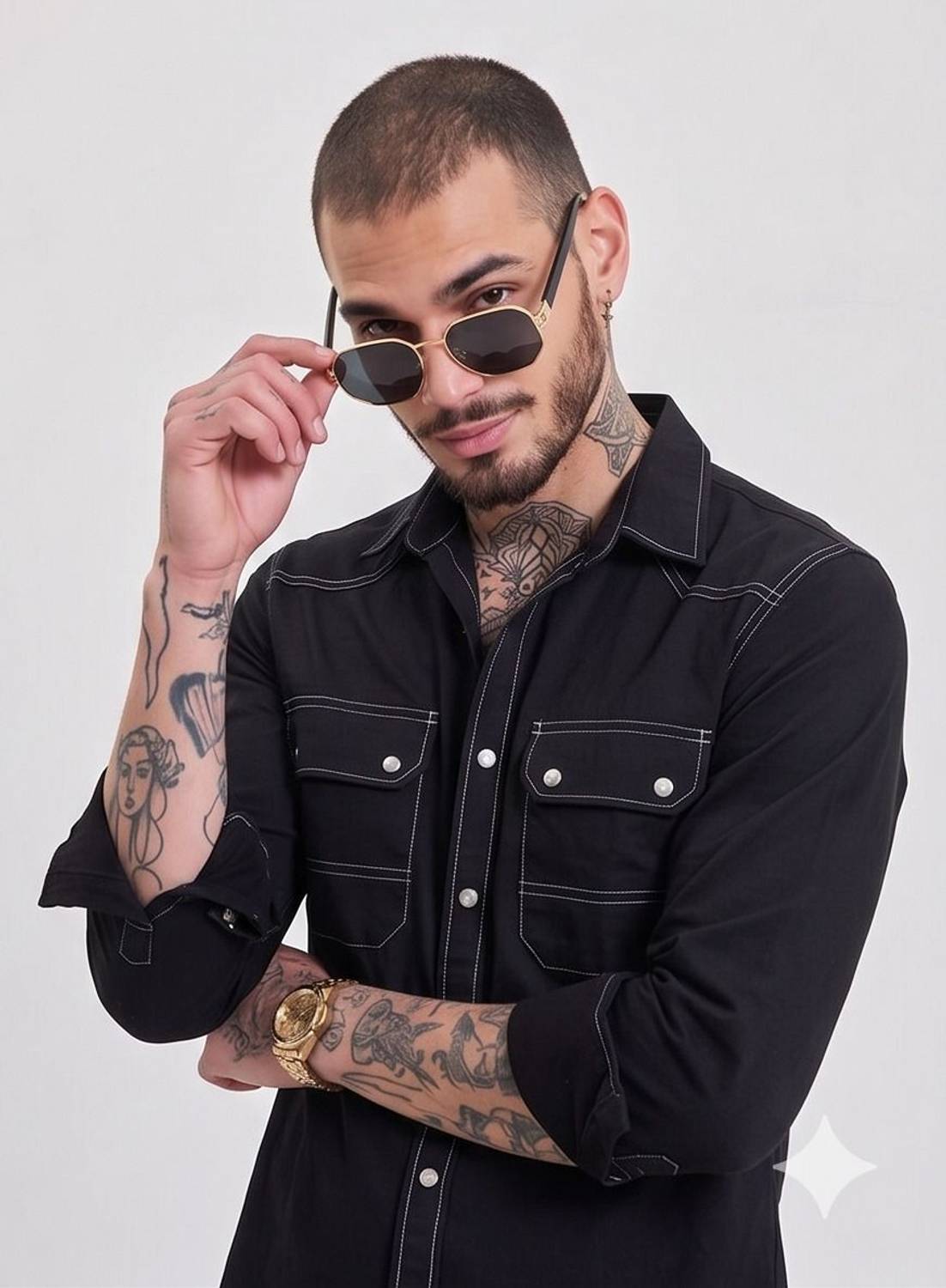 NIGAM Men's Black Casual Shirt - Image 4
