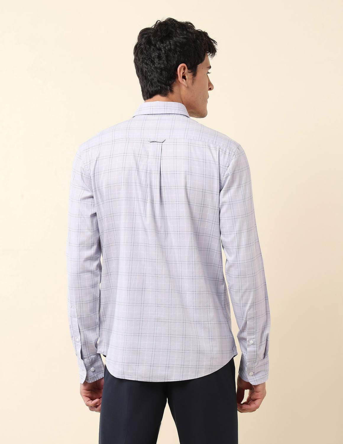 Image of U.S. POLO ASSN. Men Checkered Casual Grey Shirt