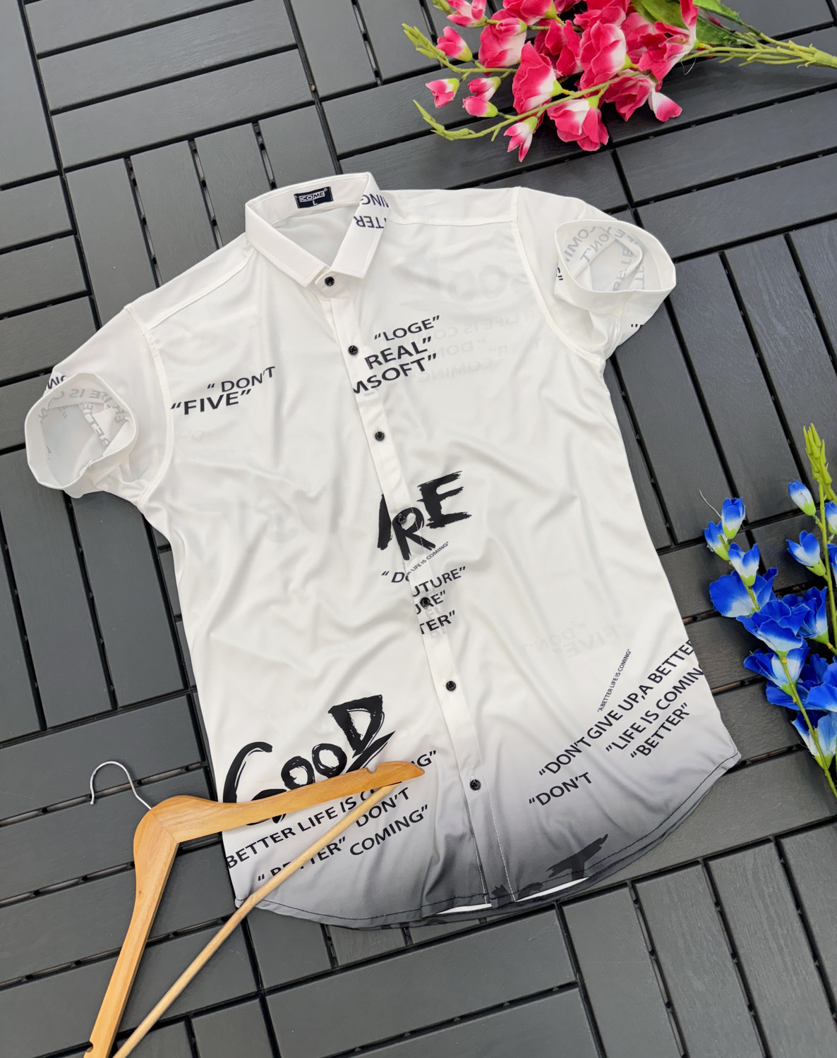 Image of KKCREATION Men Printed Casual Multicolor Shirt