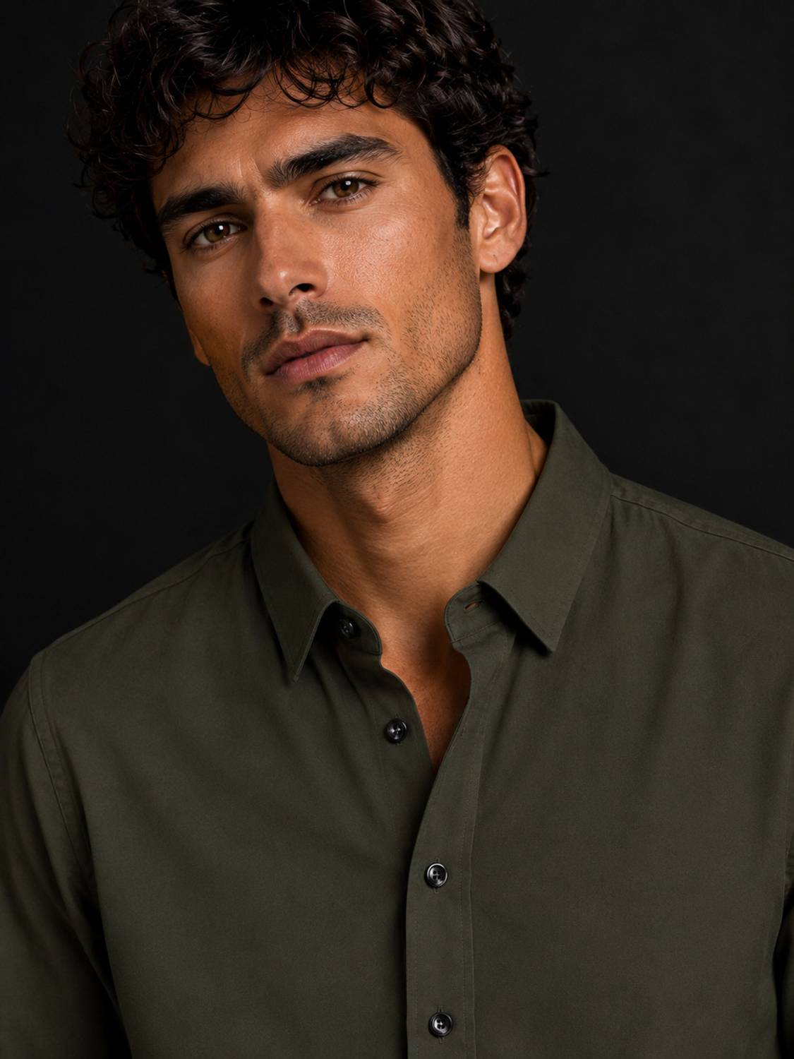 Marmic Fab Men Solid Formal Green Shirt - Image 3