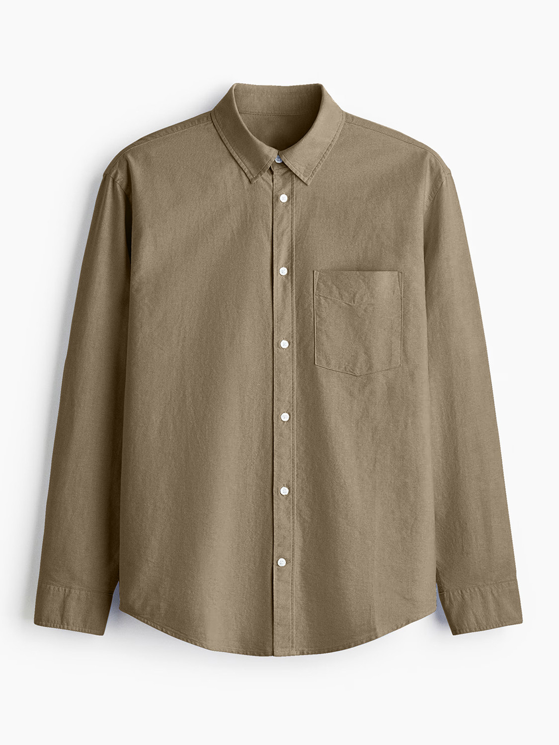 Image of METRONAUT Men Solid Casual Brown Shirt