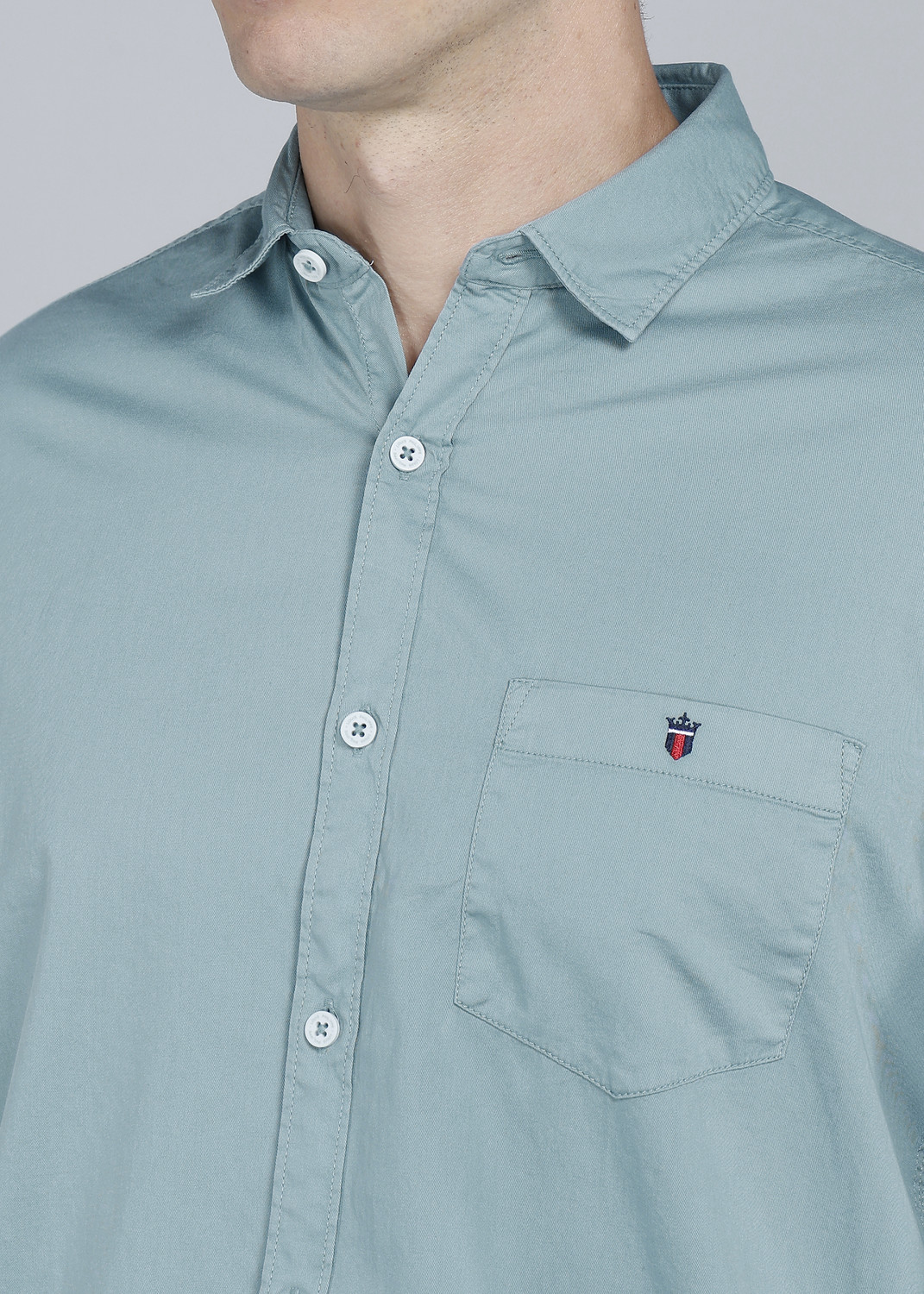 Image of Louis Philippe Jeans Men Slim Fit Solid Casual Shirt