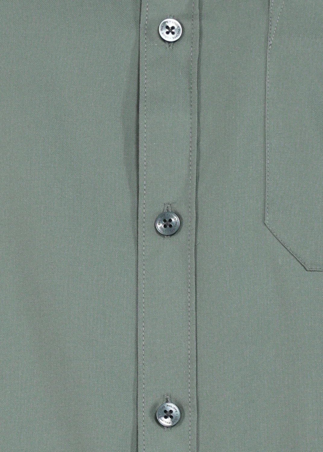 Image of LOUIS PHILIPPE Men Solid Formal Green Shirt