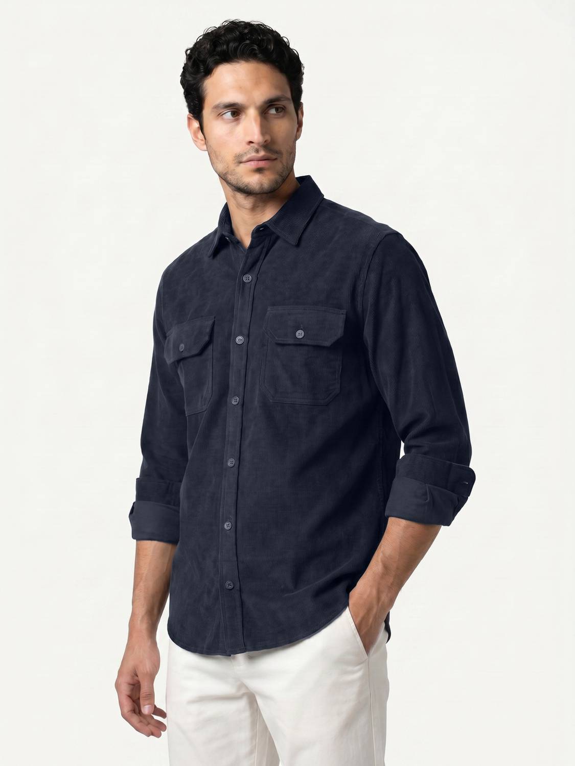 Urbano Men Dark Blue Casual Shirt - Image 2
