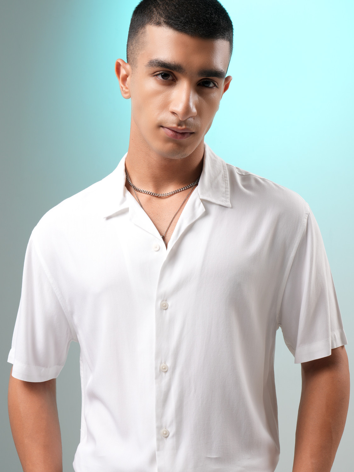 Image of KETCH Men Solid Casual White Shirt