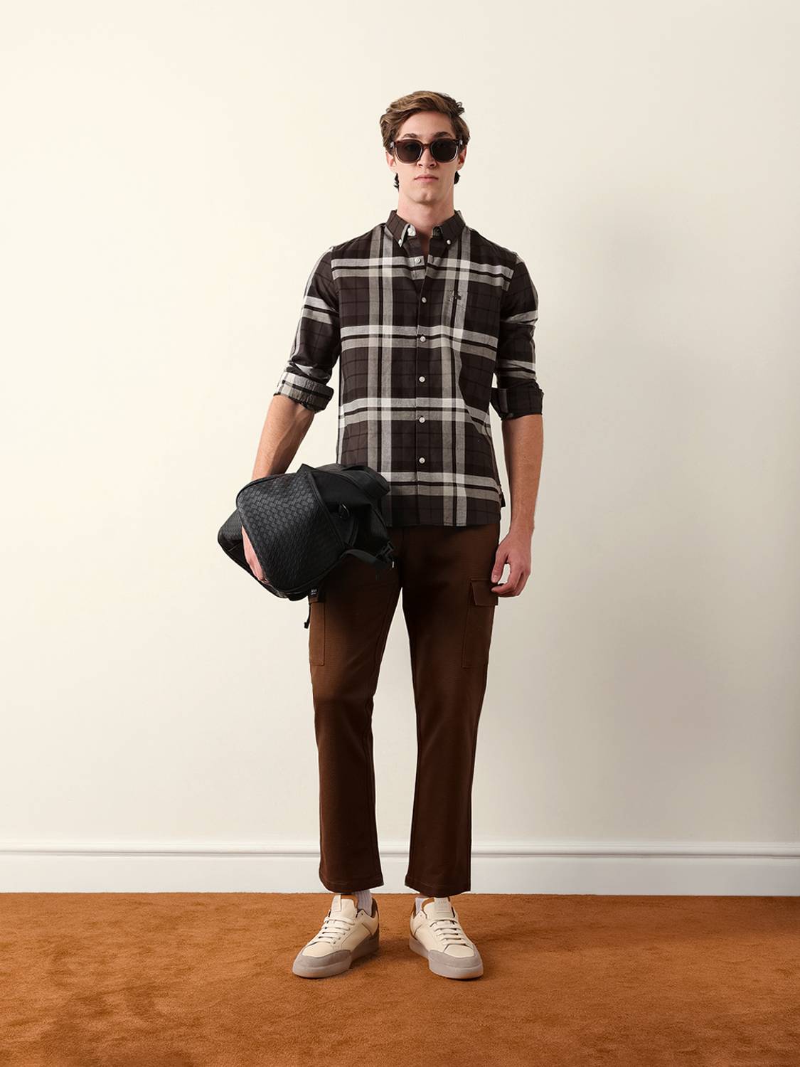 THE BEAR HOUSE Men Checkered Brown Shirt - Image 4