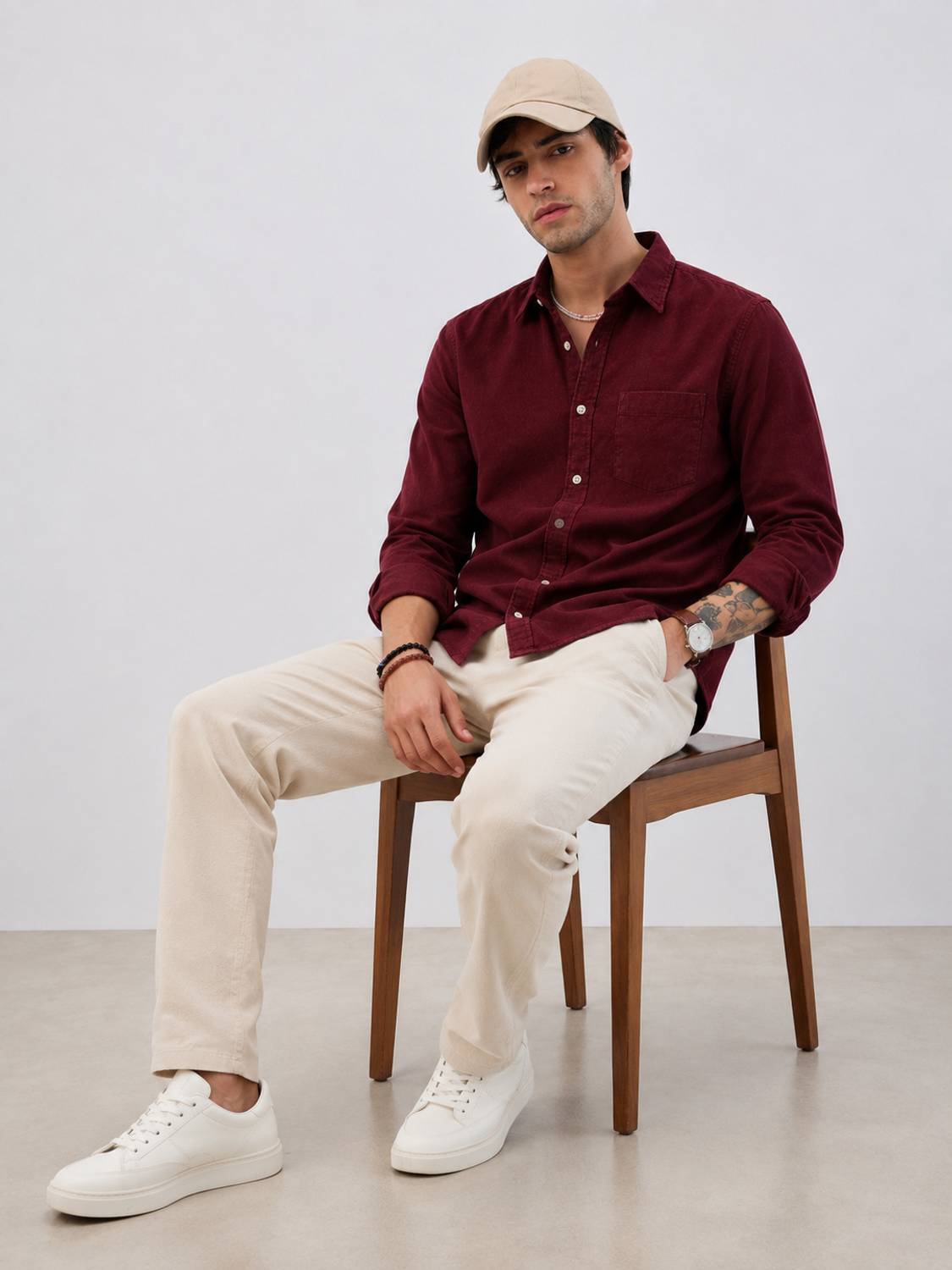 NETTO UOMO Men Maroon Casual Shirt - Image 4