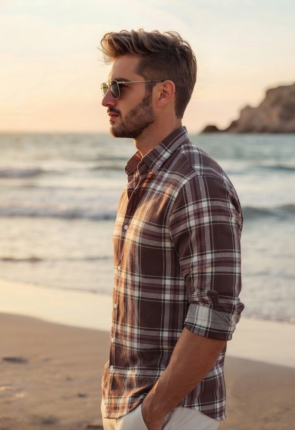 Image of Roadster Men Checkered Casual Multicolor Shirt