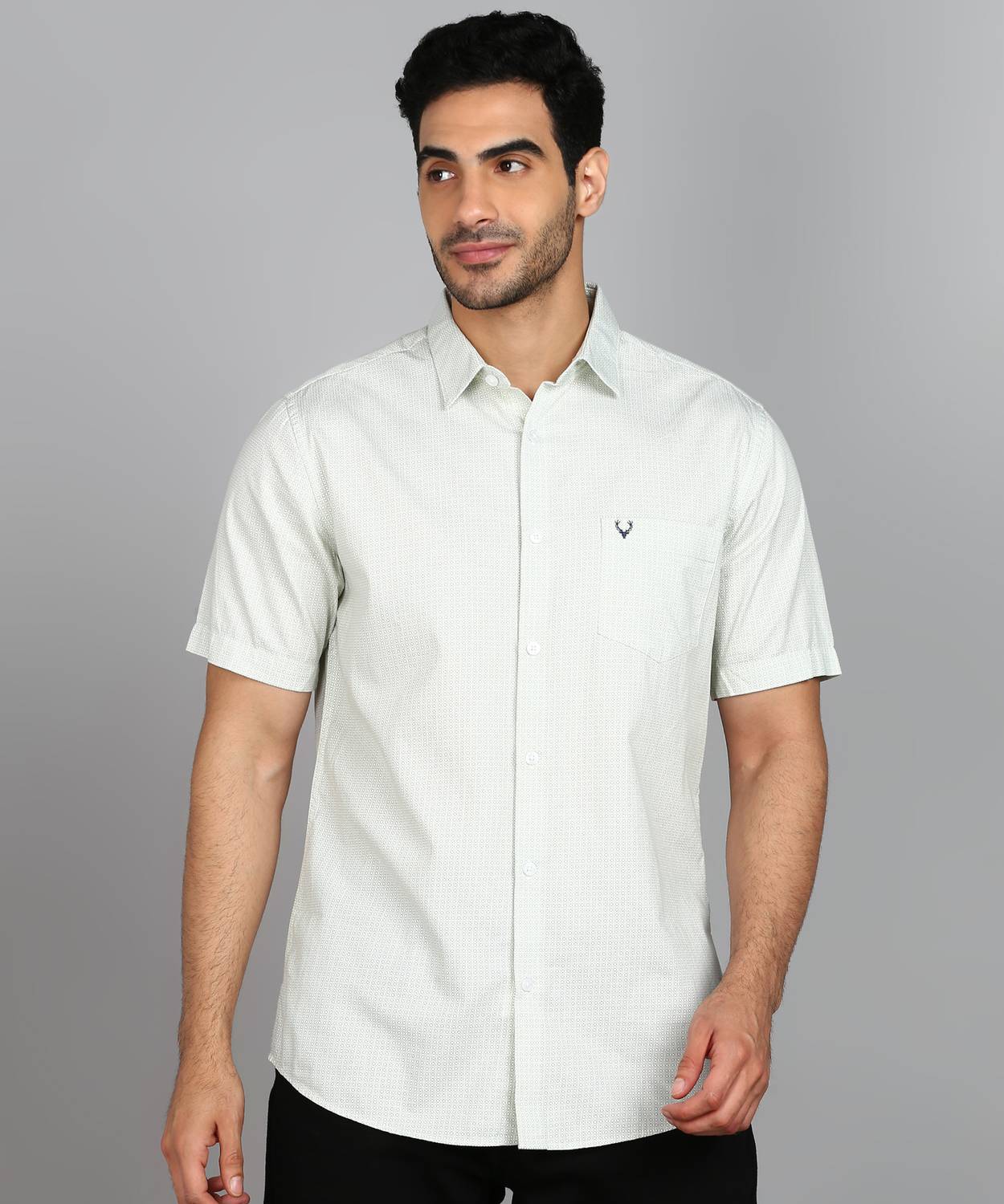 Allen Solly Men Printed Casual Blue Shirt