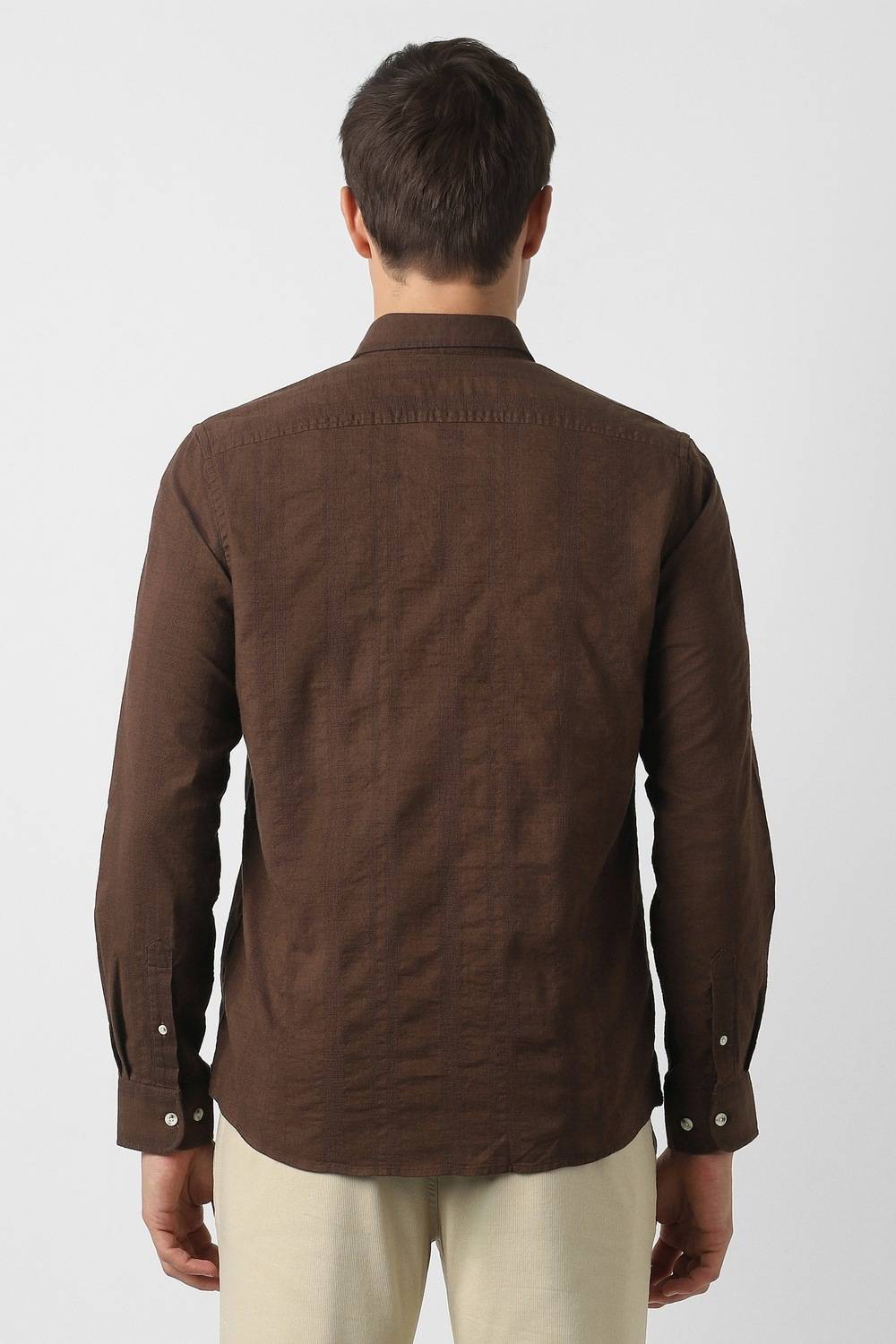 PETER ENGLAND Men Brown Casual Shirt - Image 3