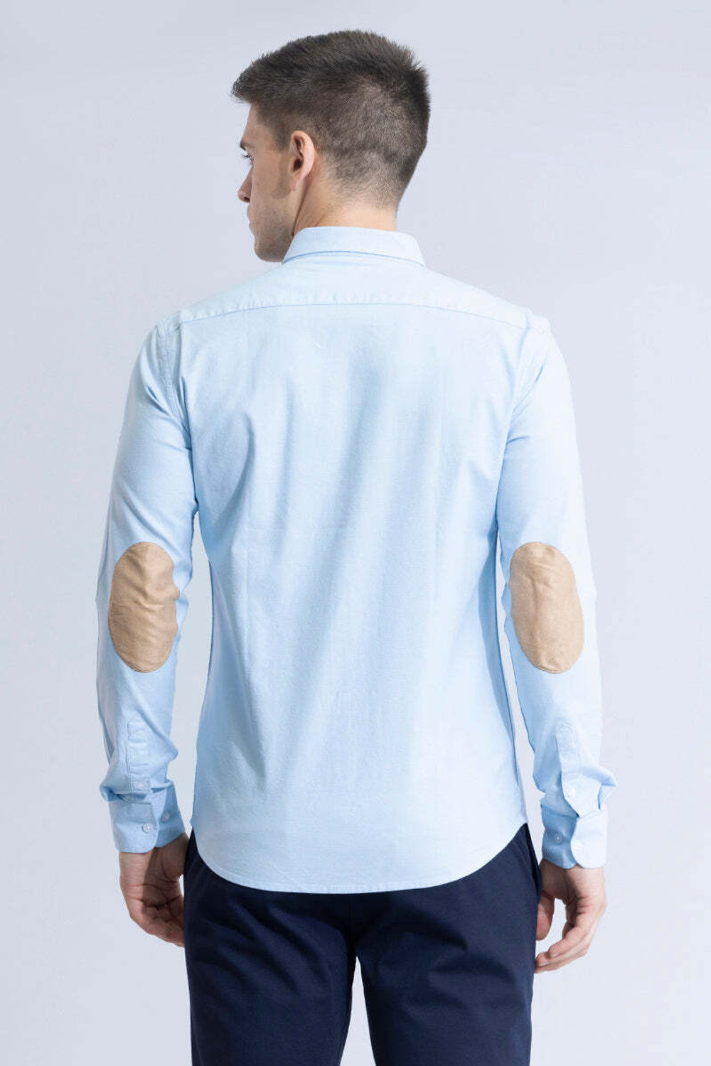 Image of Snitch Men Striped Casual Blue Shirt