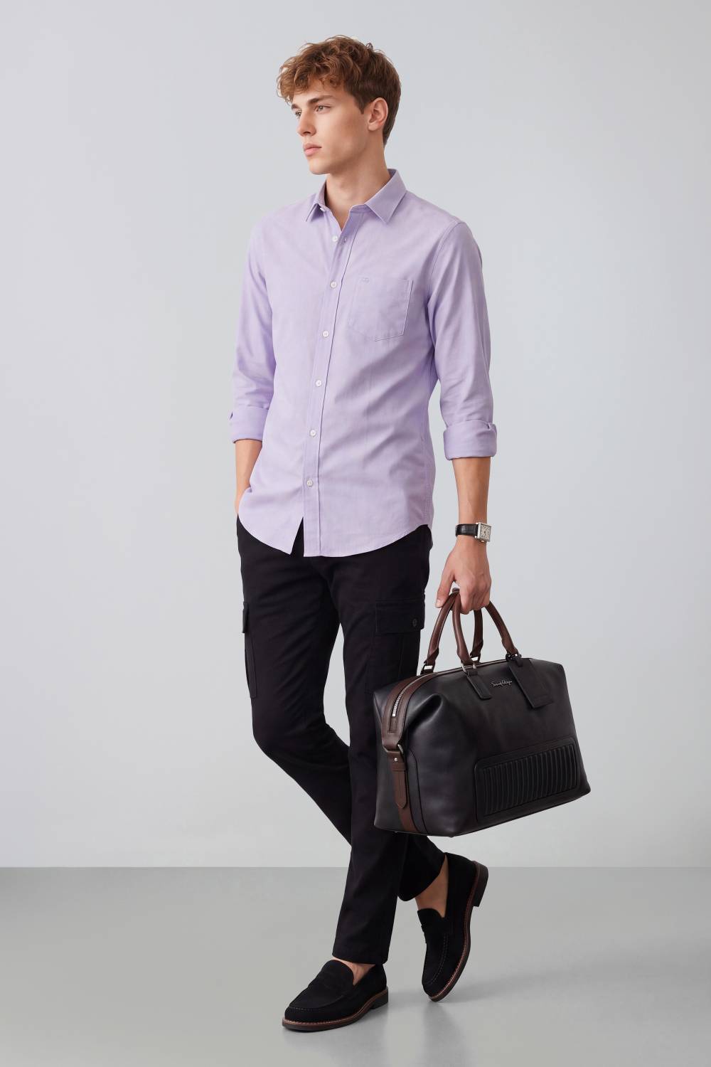 Peter England Men Purple Casual Shirt - Image 2