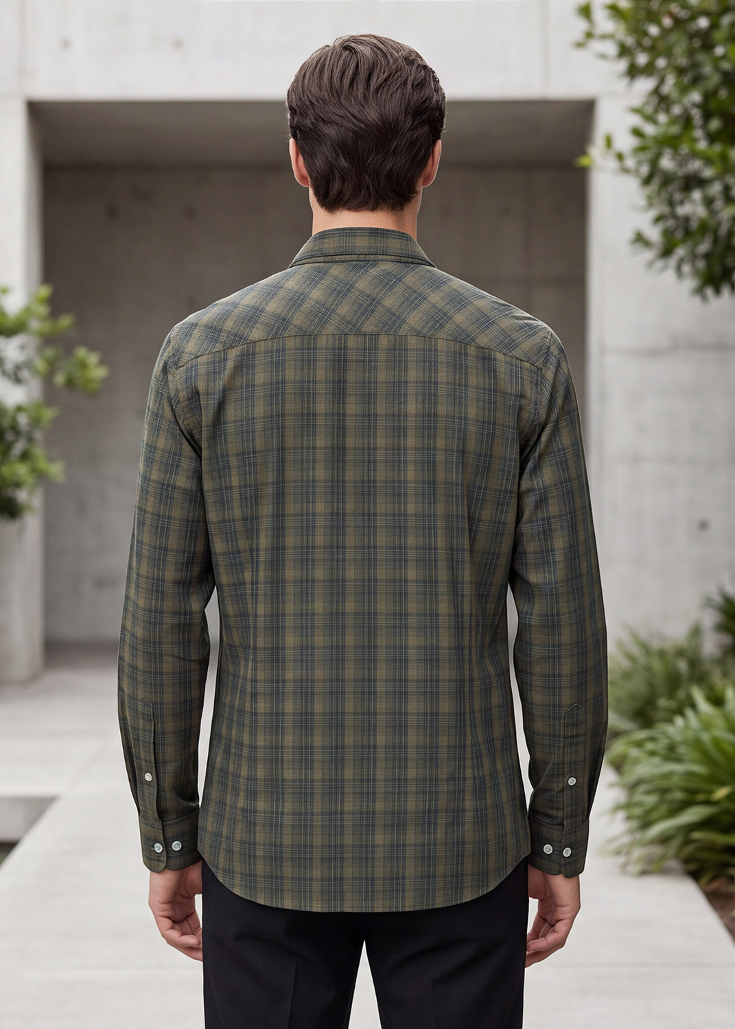 Image of KILLER Men Slim Fit Checkered Formal Shirt