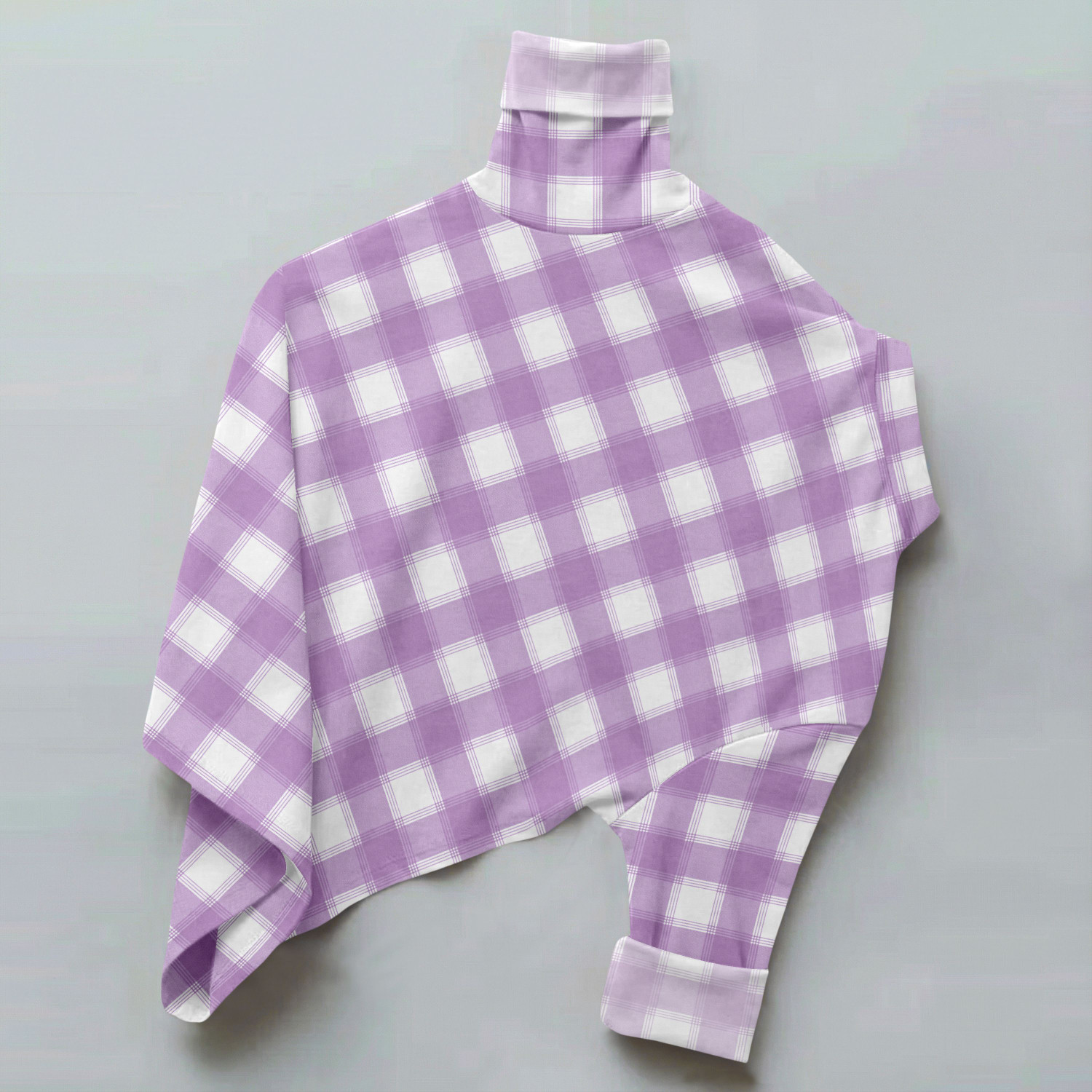 Image of VD Looks Men Checkered Casual Purple, White Shirt