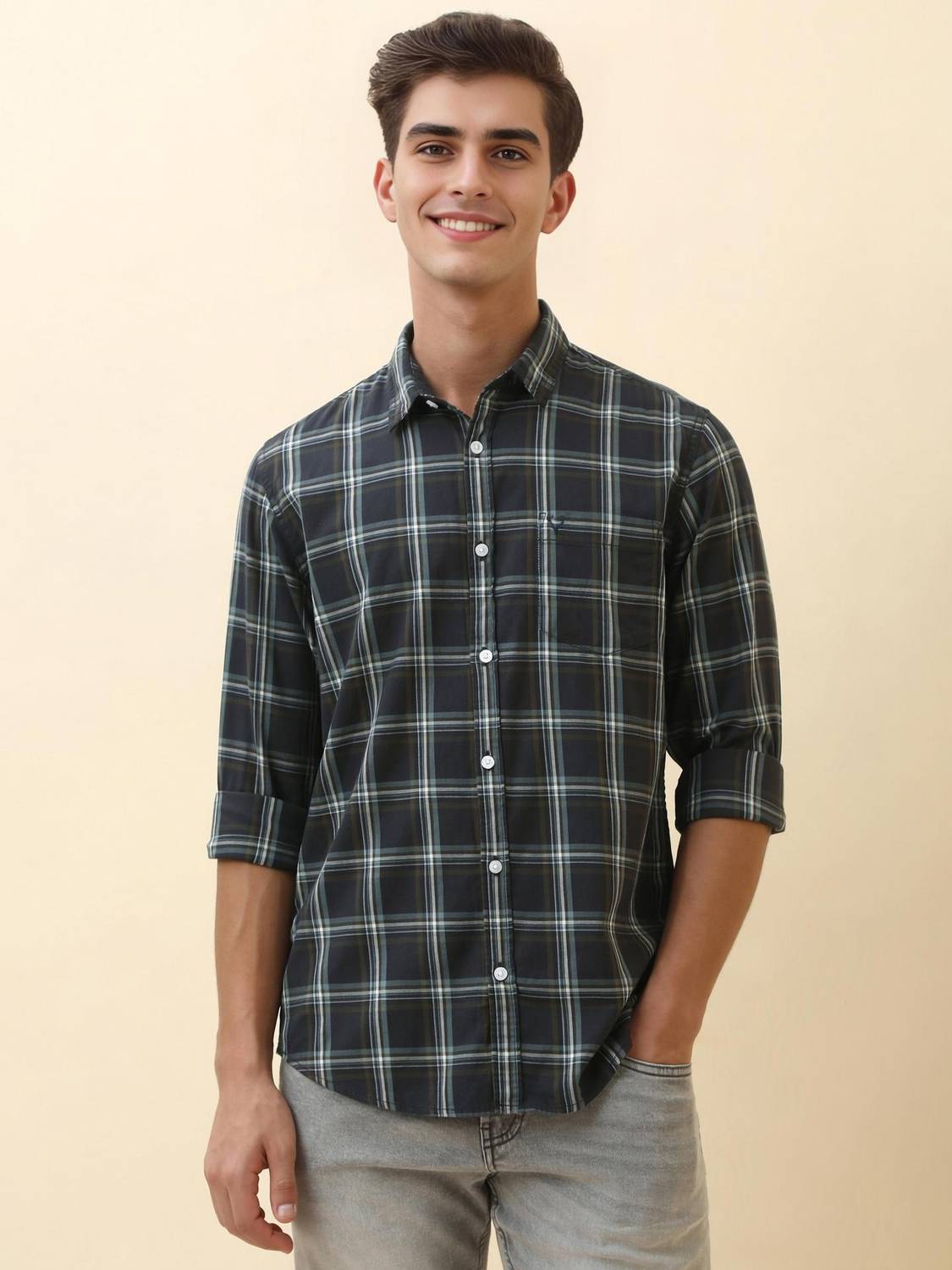 Allen Solly Men Checkered Casual Multicolor Shirt