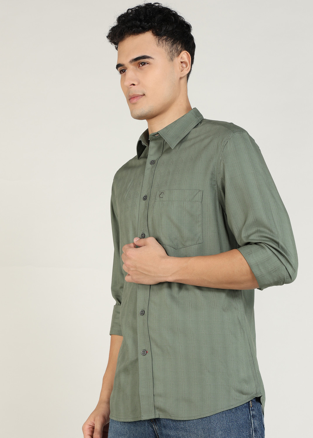 Image of BEING HUMAN Men Slim Fit Striped Casual Shirt