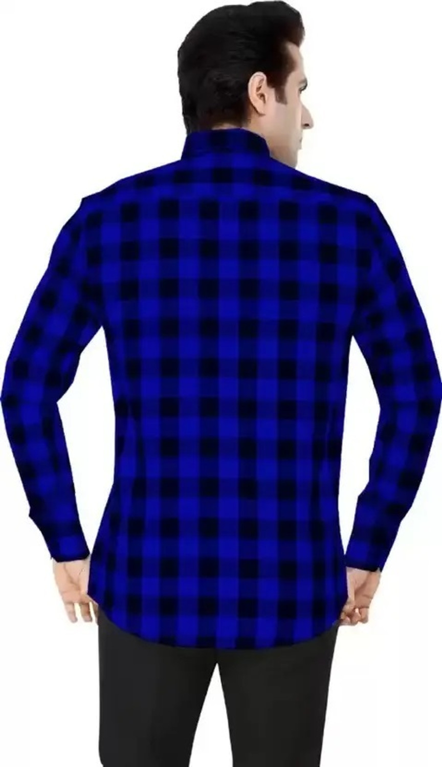 Image of PRINTOUT Men Checkered Casual Multicolor Shirt