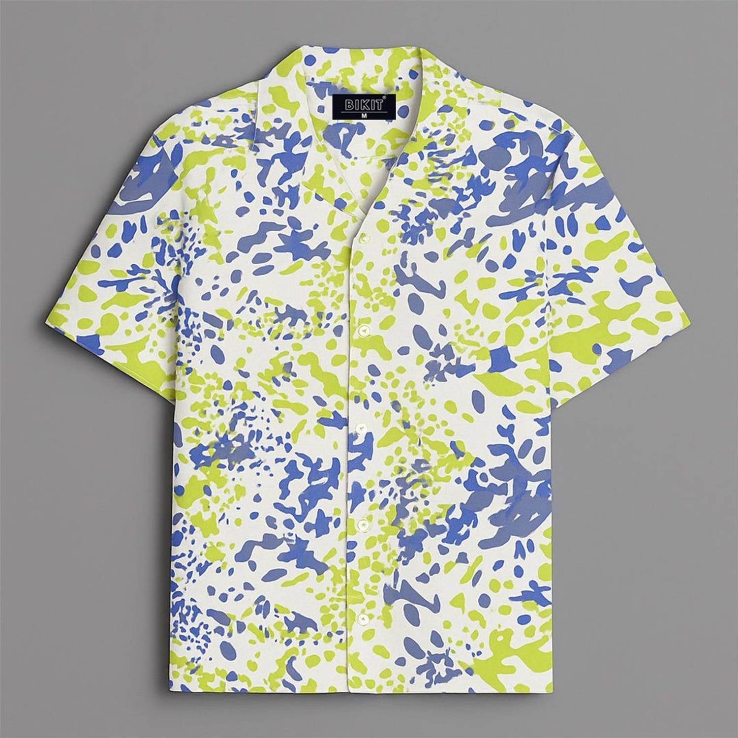 BIKIT Men Printed Casual Green, Dark Blue Shirt
