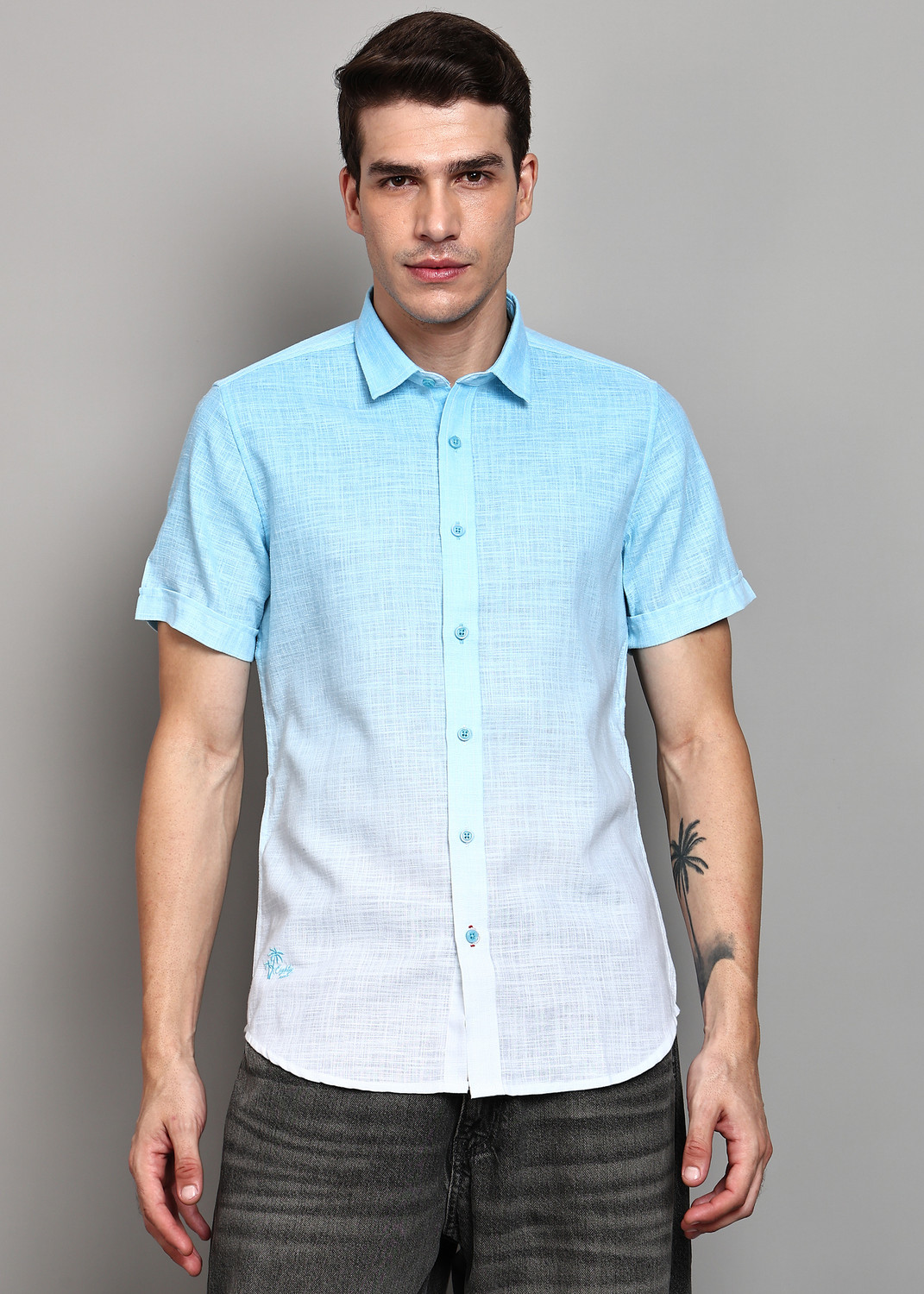 Image of KILLER Men Slim Fit Dyed /Ombre Casual Shirt