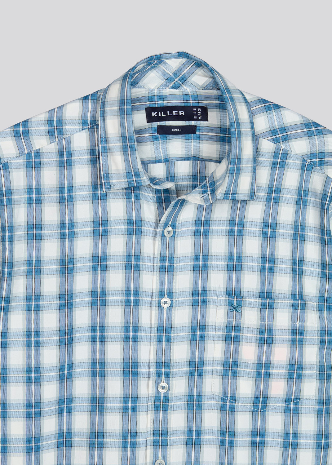 Image of KILLER Men Slim Fit Checkered Formal Shirt
