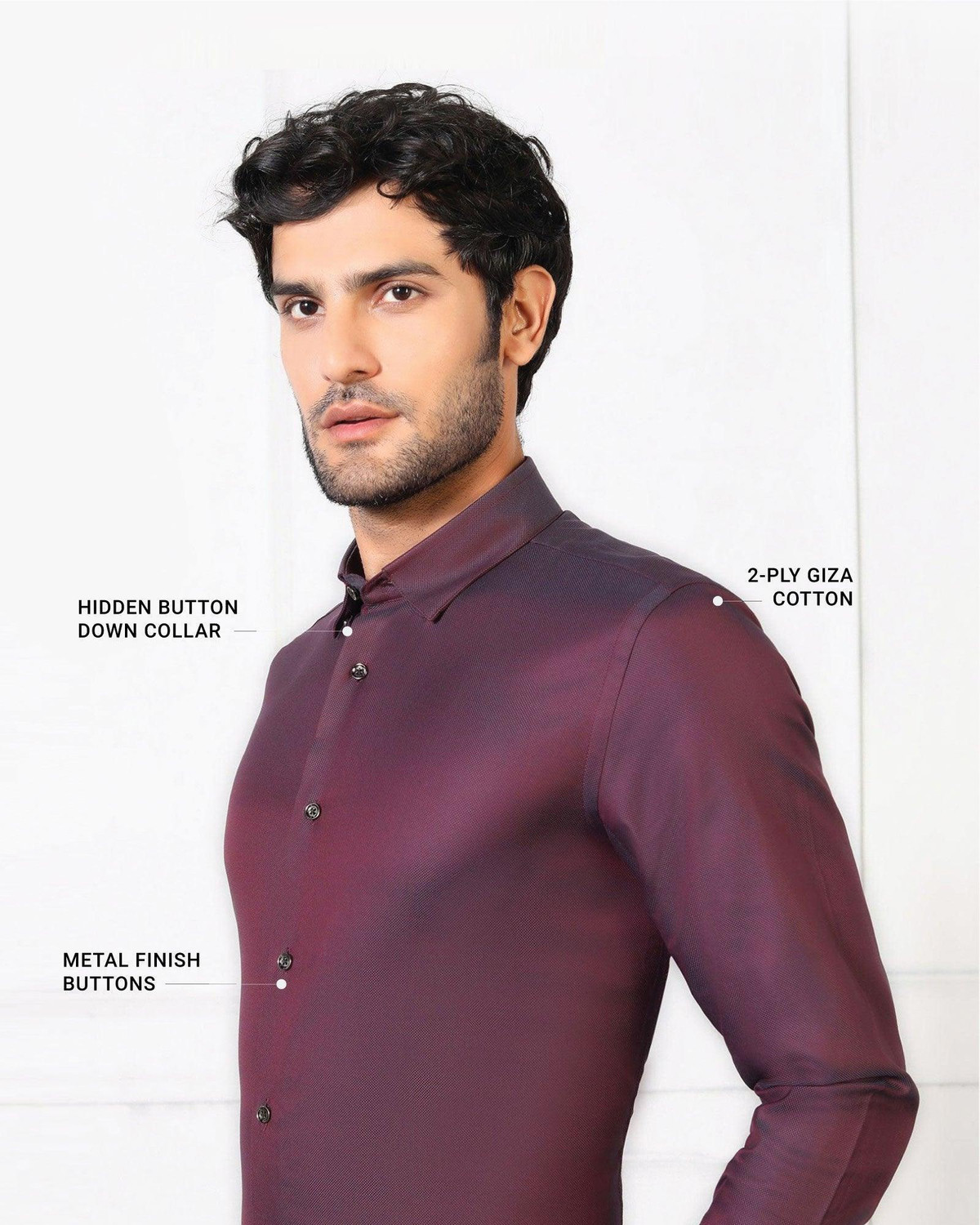 Image of Blackberrys Men Solid Formal Red Shirt