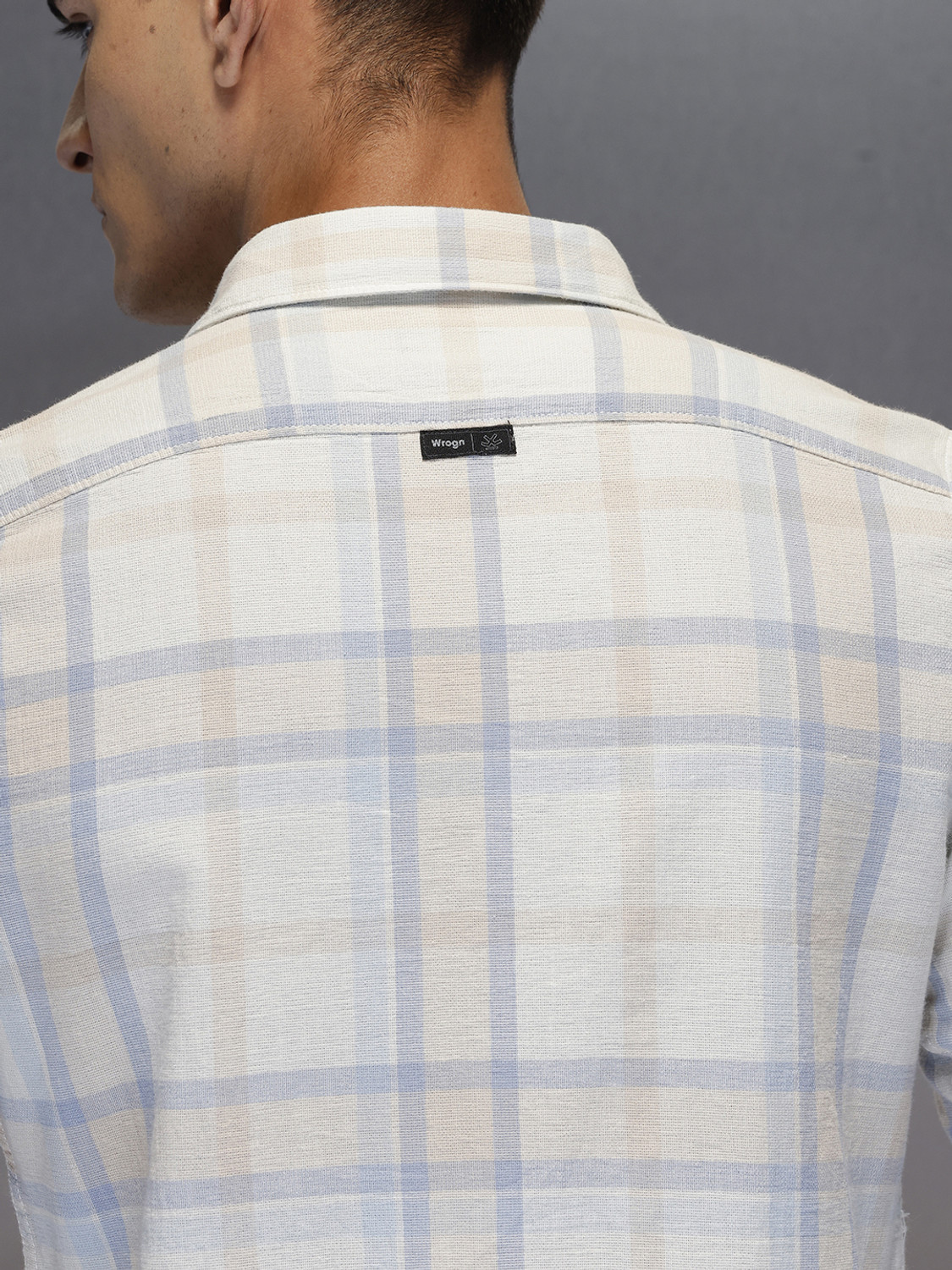 Image of WROGN Men Slim Fit Checkered Casual Shirt