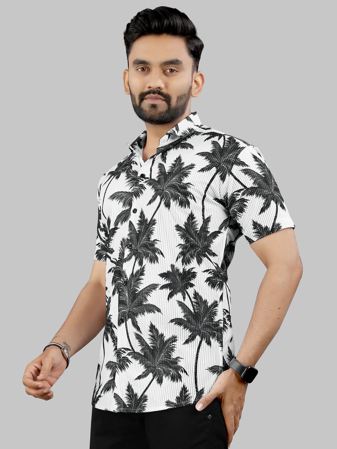 Image of Varidashi Men Printed Casual Multicolor Shirt