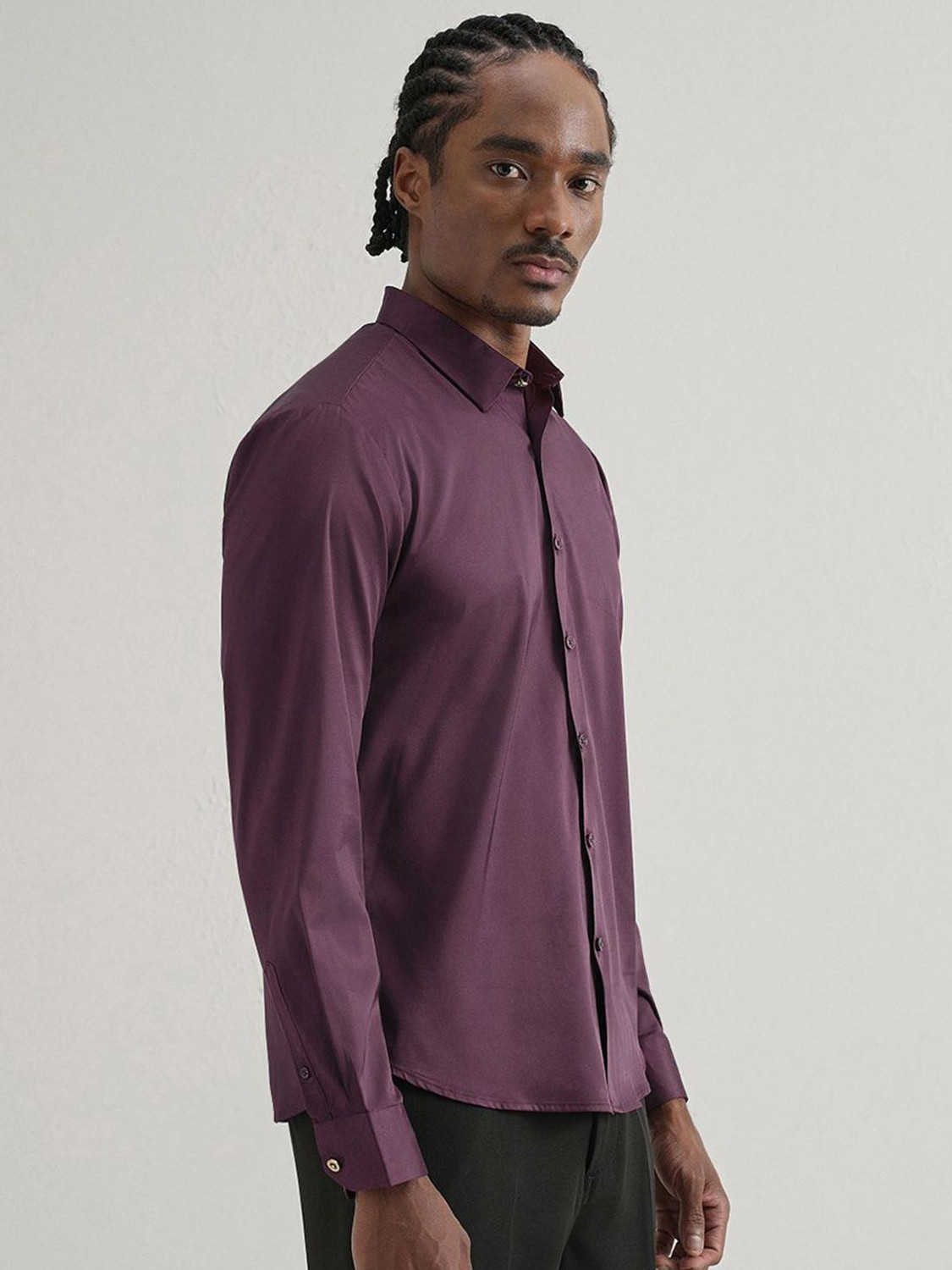 Image of Banana Club Men Solid Casual Brown Shirt