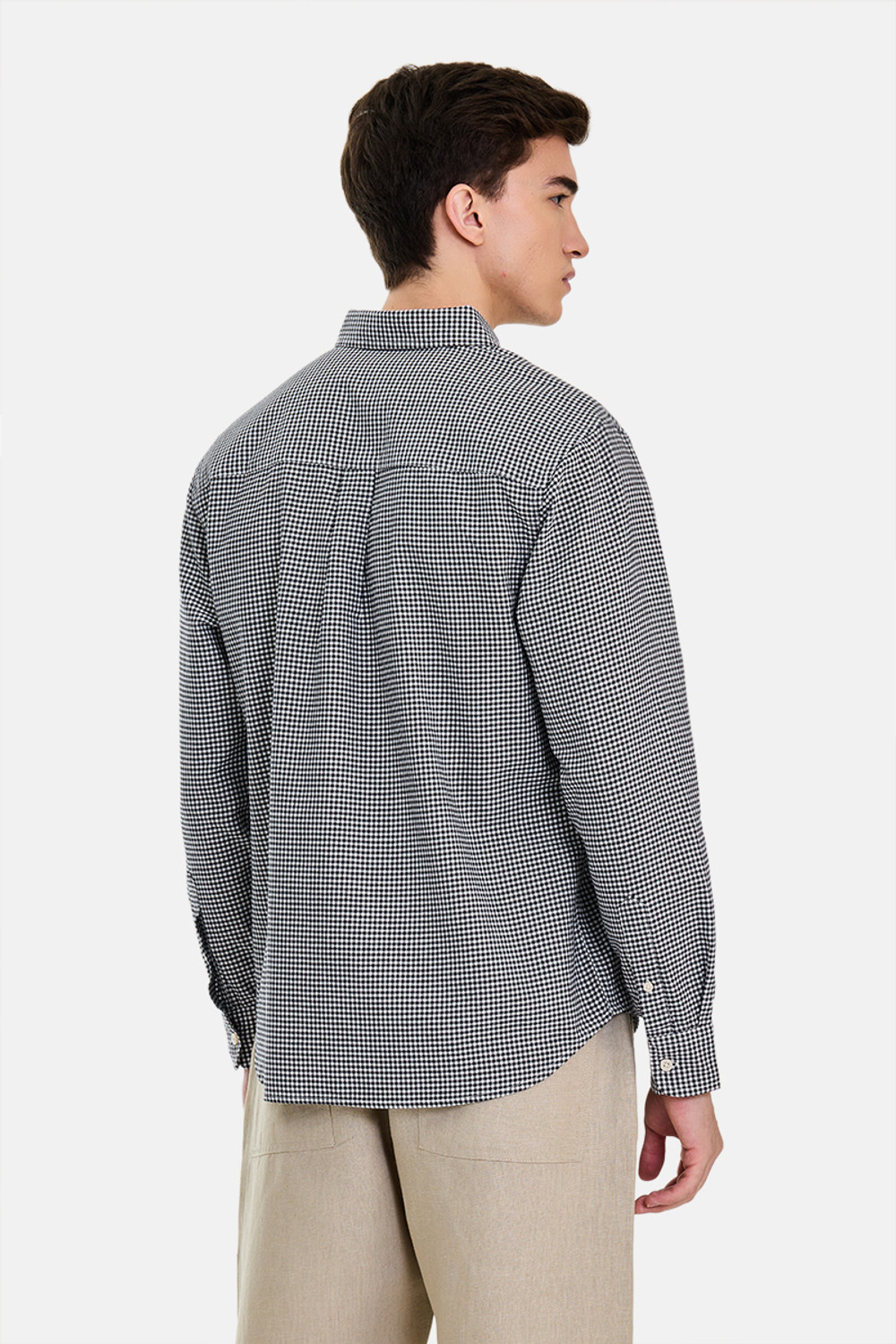Image of Snitch Men Checkered Casual Dark Blue Shirt