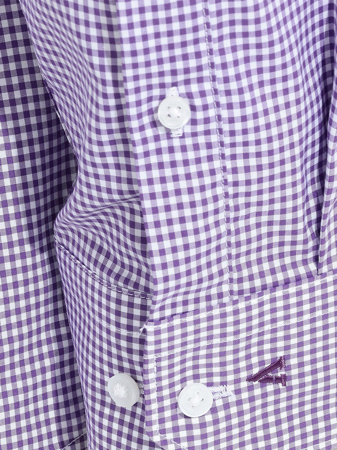 Image of VAN HEUSEN Men Slim Fit Checkered Formal Shirt