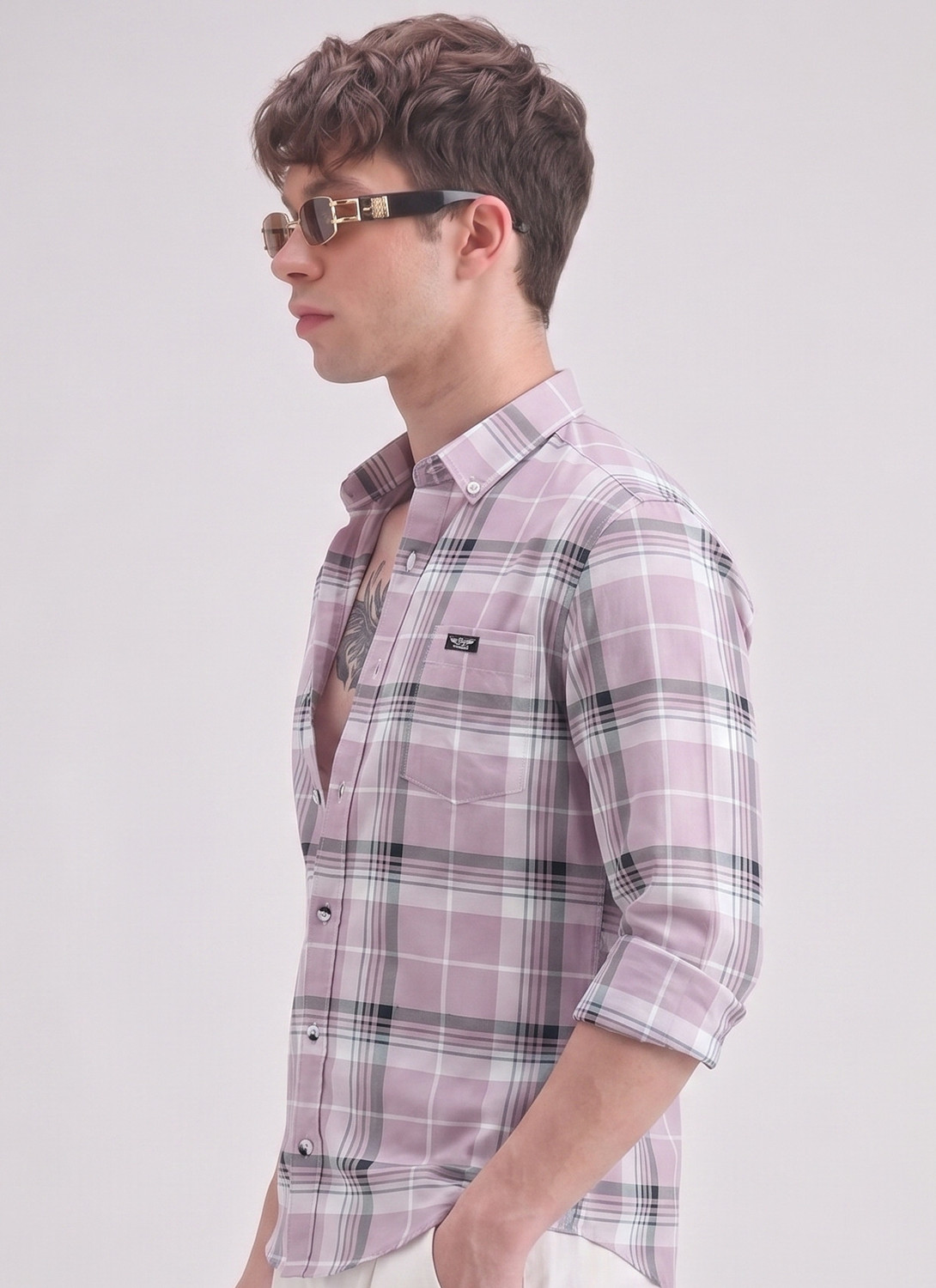 Image of METRONAUT Men Checkered Casual Multicolor Shirt