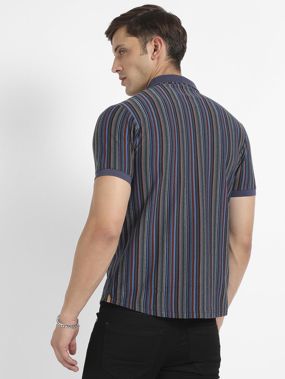 Image of CAMPUS SUTRA Men Striped Casual Multicolor Shirt
