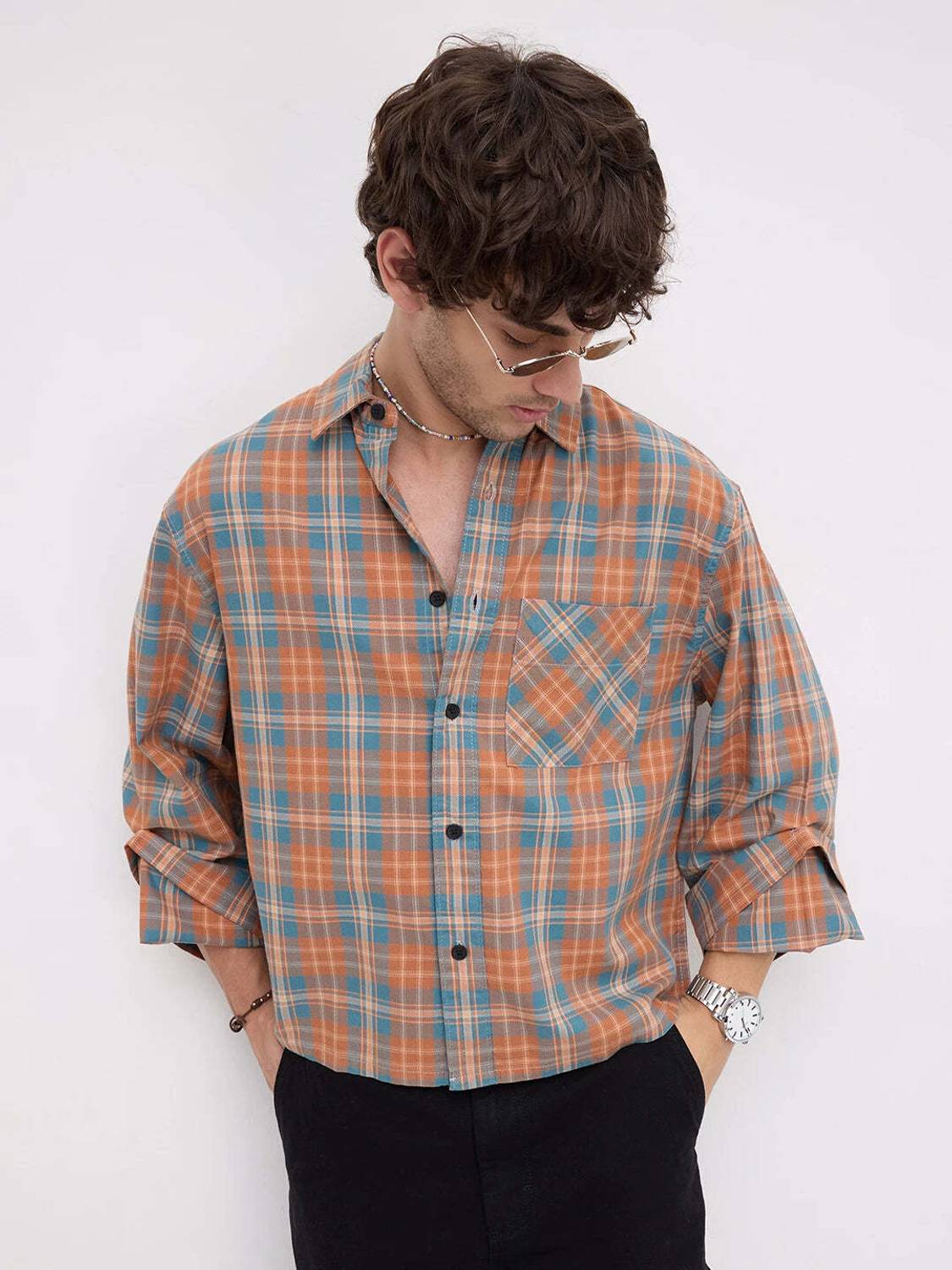 VASTRADO Men Checkered Multicolor Shirt - Image 4