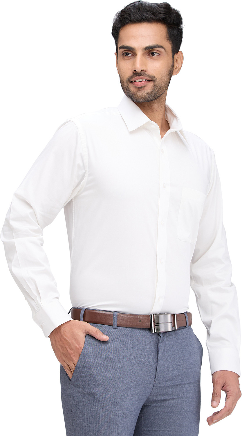 Image of Raymond Men Slim Fit Solid Formal Shirt