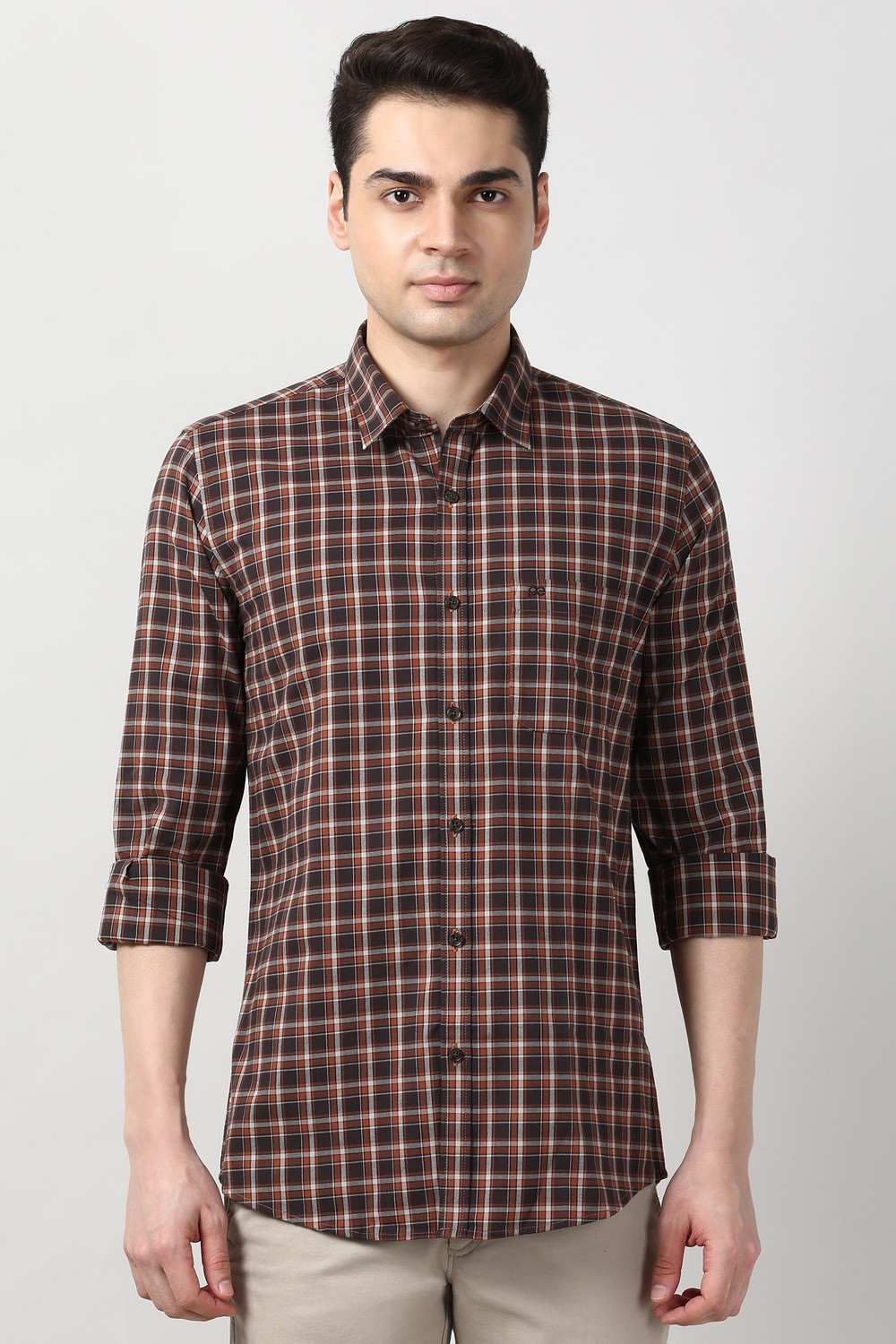 Image of PETER ENGLAND Men Checkered Casual Multicolor Shirt
