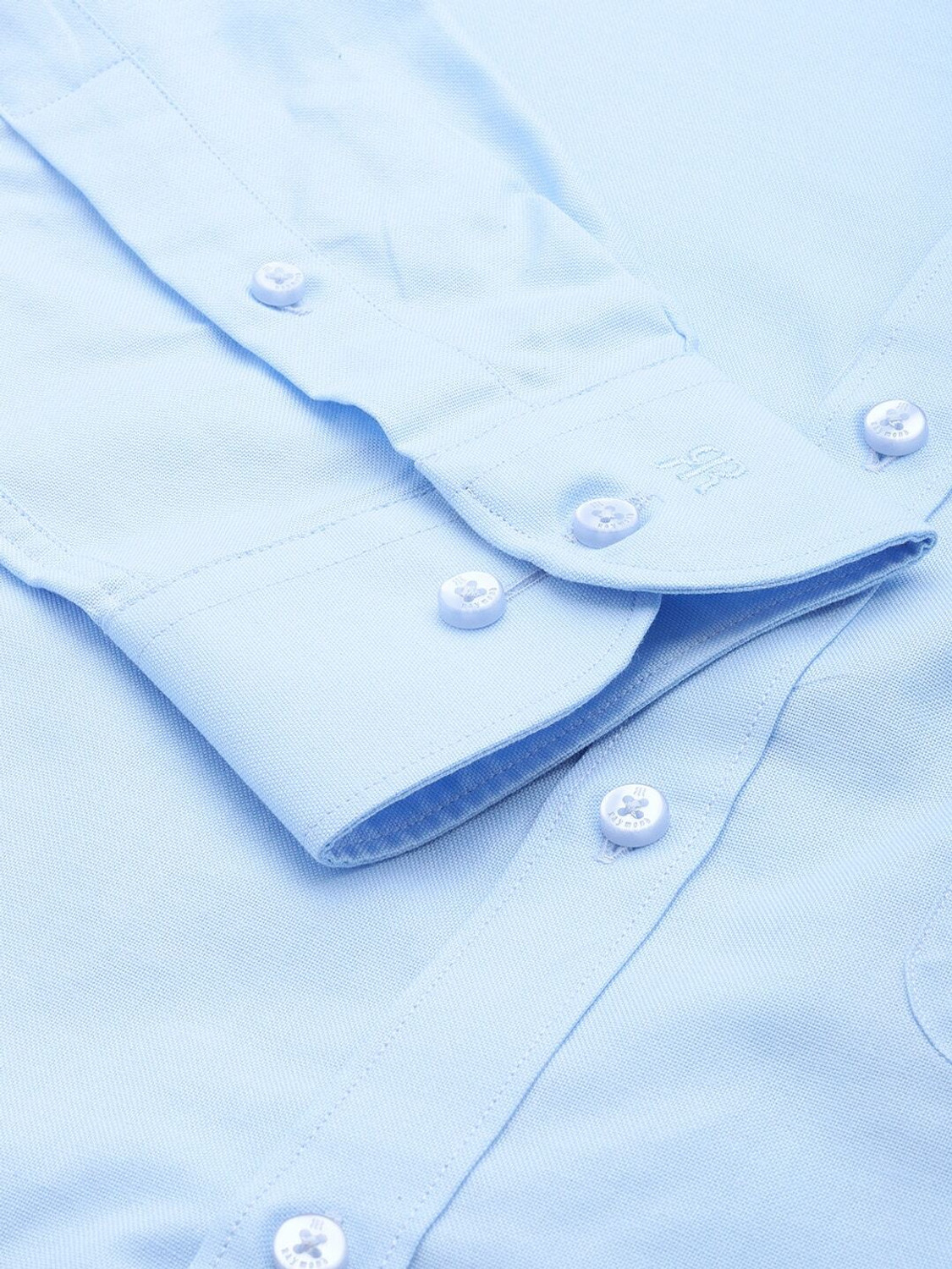 Image of Raymond Men Solid Formal Blue Shirt