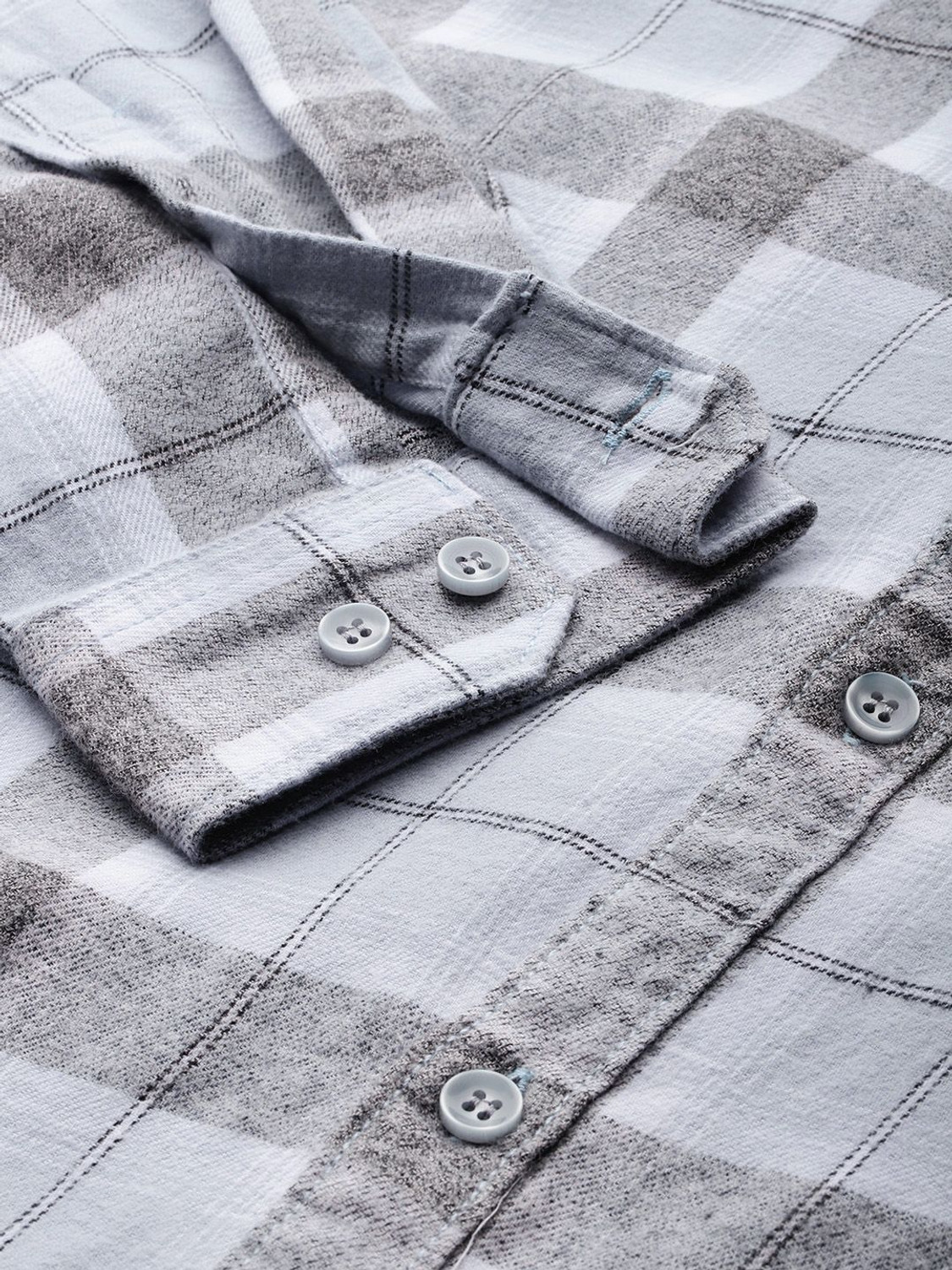 Image of Mast & Harbour Men Checkered Casual Grey, White Shirt