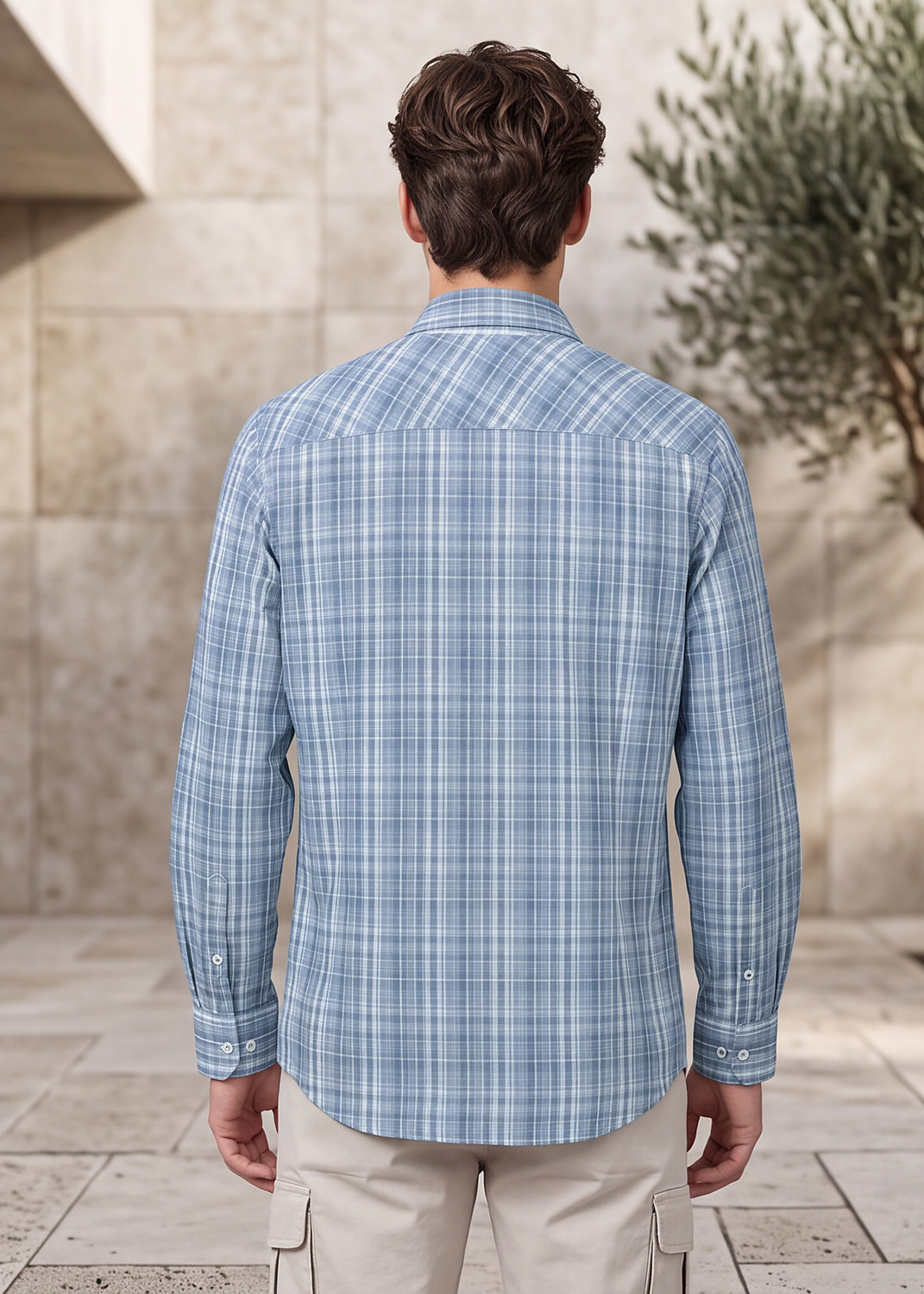 Image of KILLER Men Slim Fit Checkered Formal Shirt