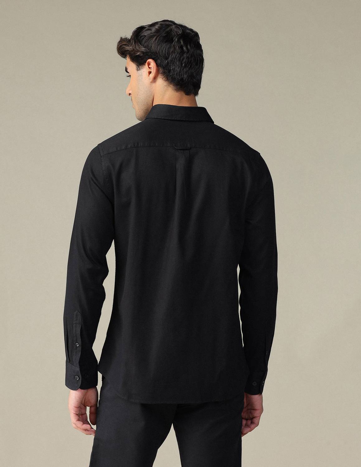 U.S. POLO ASSN. Men Solid Casual Black Shirt - Image 3