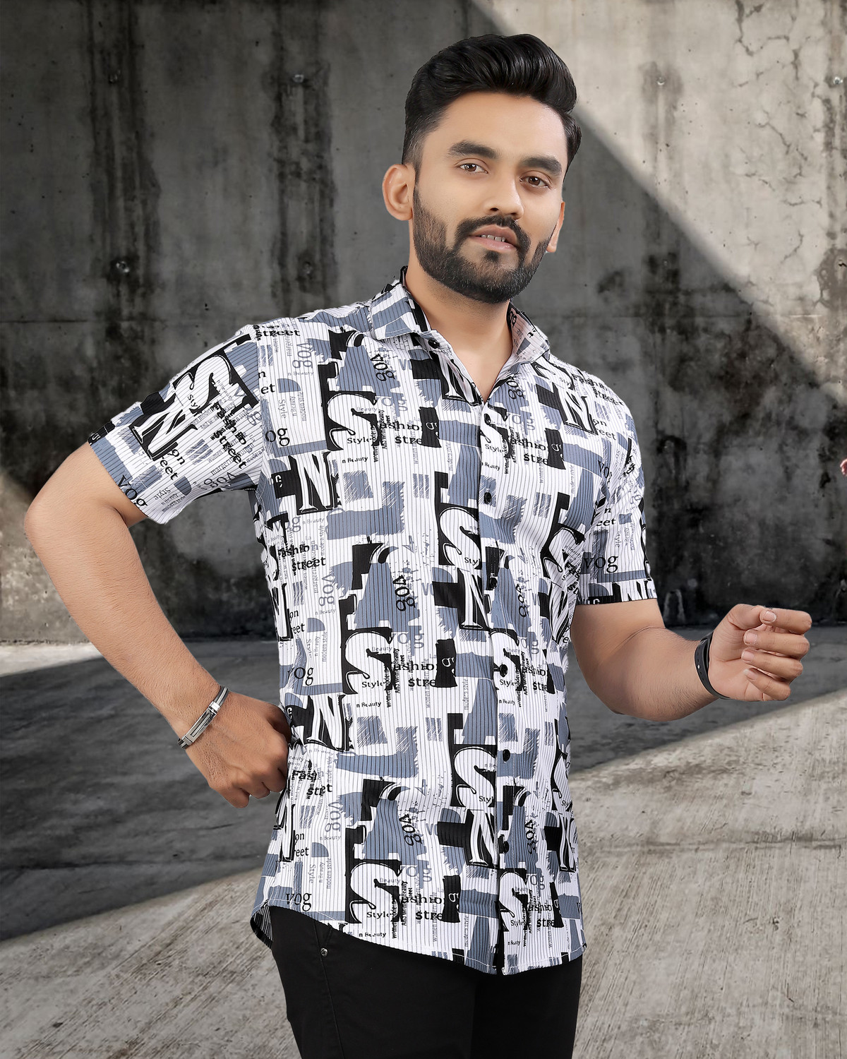 Image of Varidashi Men Printed Casual Multicolor Shirt