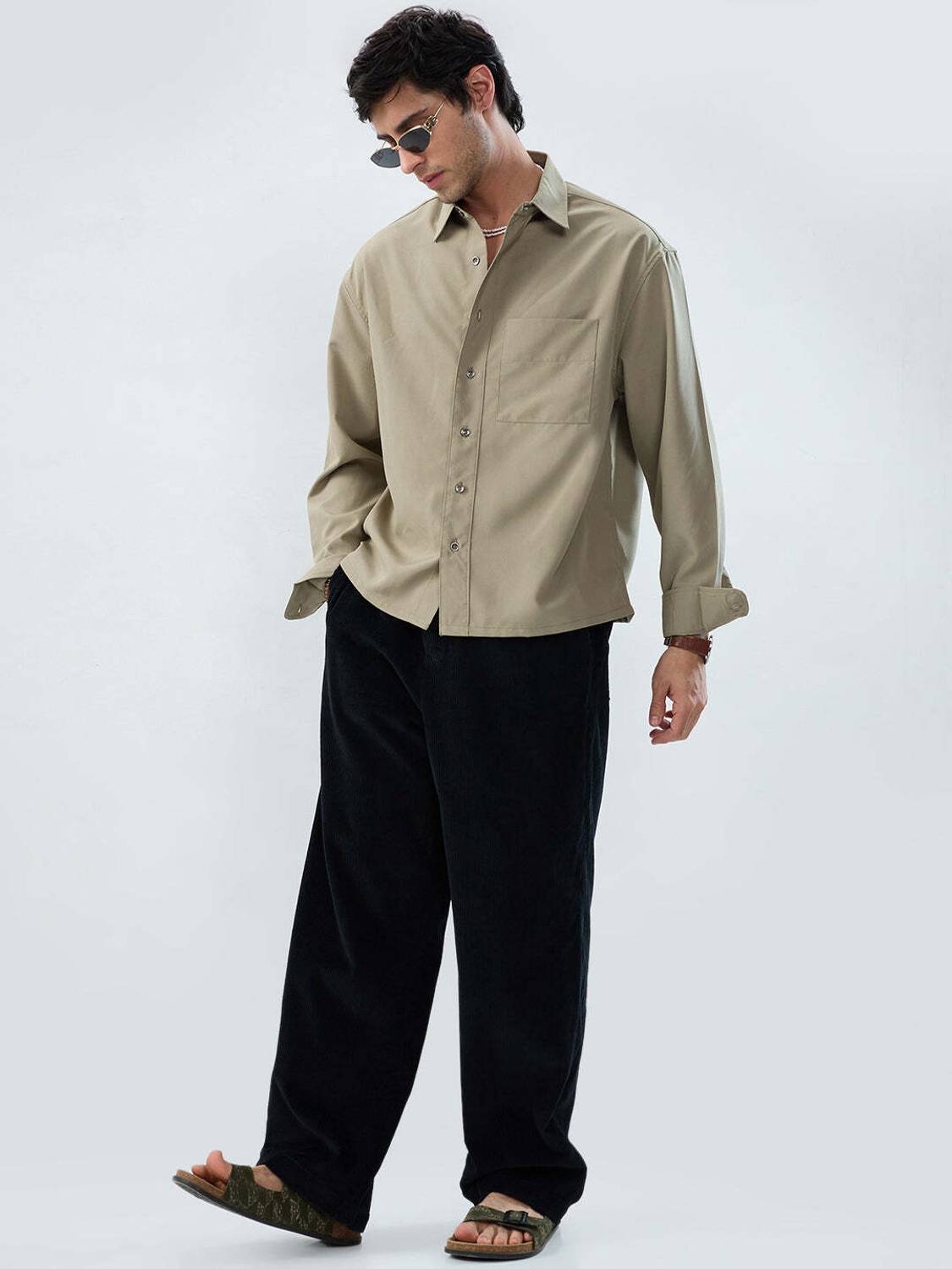 VASTRADO Men Light Green Shirt - Image 5