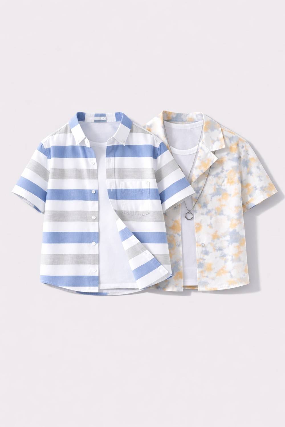 ANVARI Boys Printed, Striped Casual Multicolor Shirt
