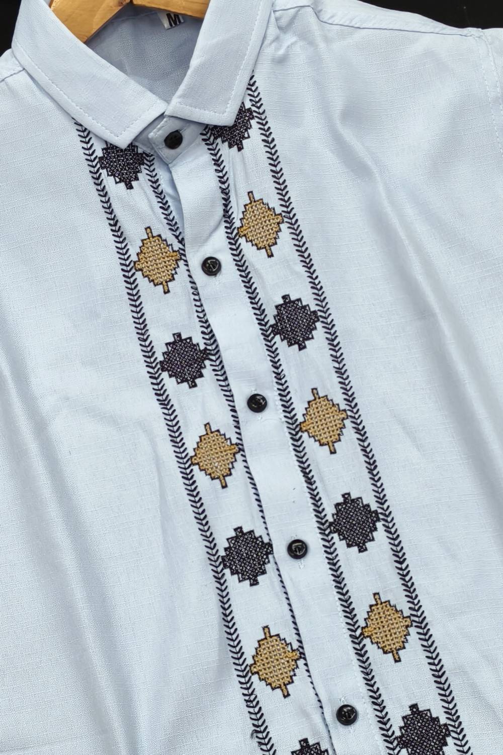 VG BROTHER Men Embroidered Multicolor Shirt - Image 3