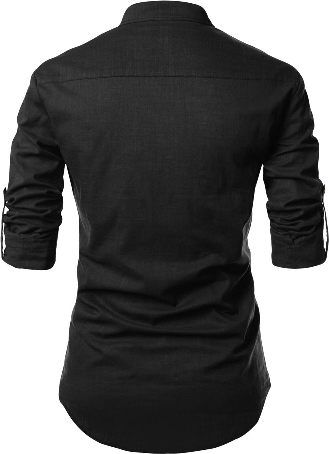 Whipcord Men Solid Casual Black Shirt