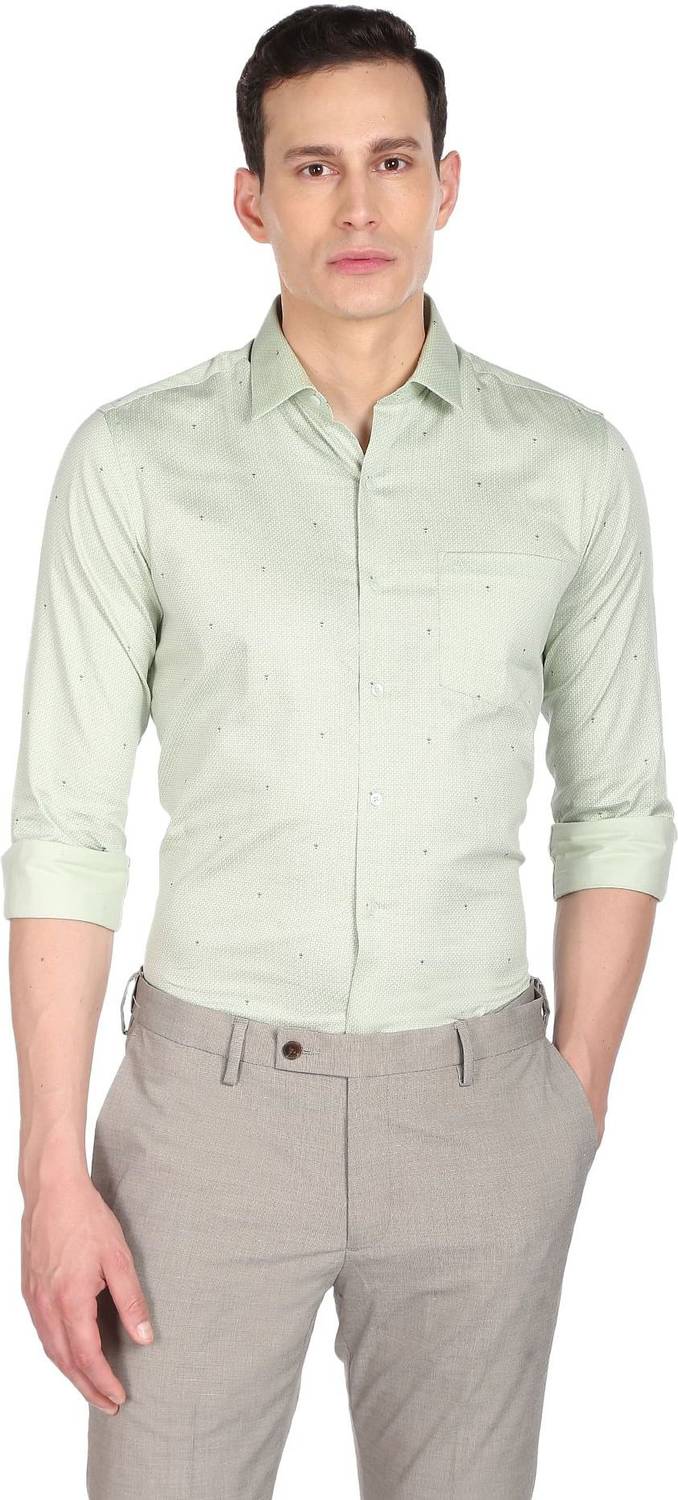 ARROW Men Printed Casual Purple Shirt
